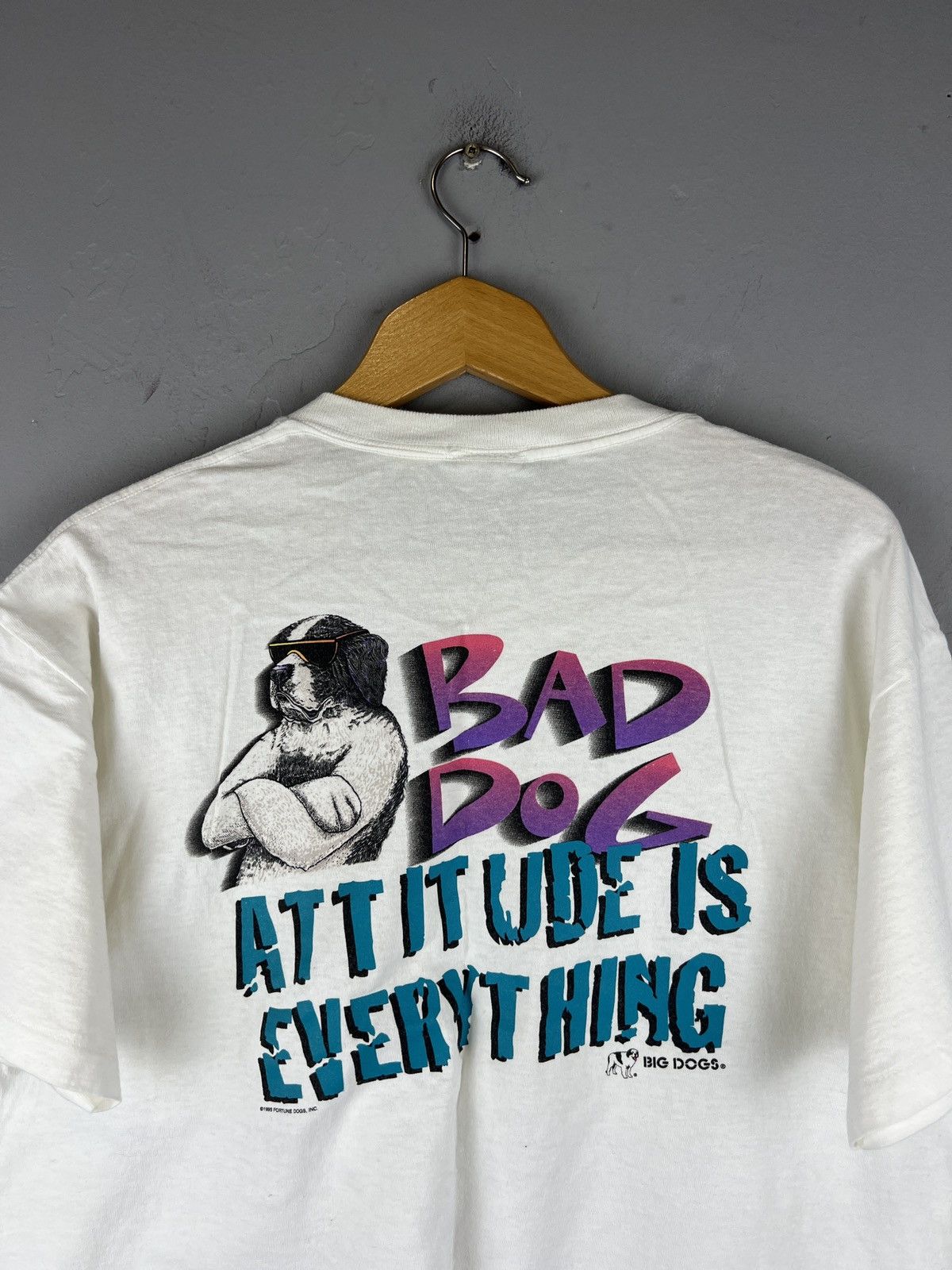 Other Vintage 1995 Big Dogs Bad Dog Single Stitch Tee Size US L / EU 52-54 / 3 - 2 Thumbnail