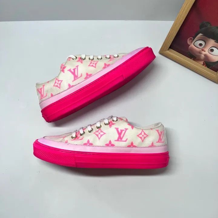 Louis Vuitton Louis Vuitton Stellar Pink White Casual Sneakers -2508 Size US 6 / IT 36 - 4 Thumbnail