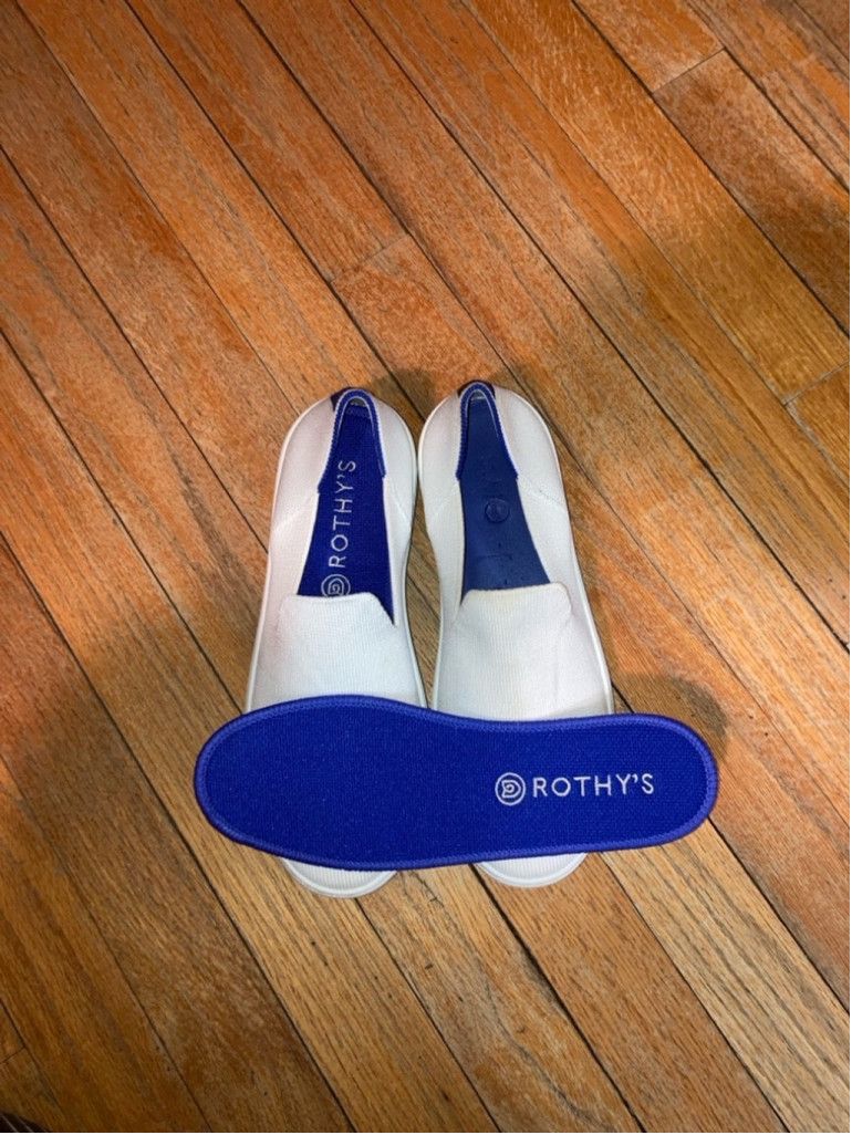 Rothy's Women's Rothy's Slip-On Sneaker Size 7 White & Blue Size US 7 / IT 37 - 1 Thumbnail
