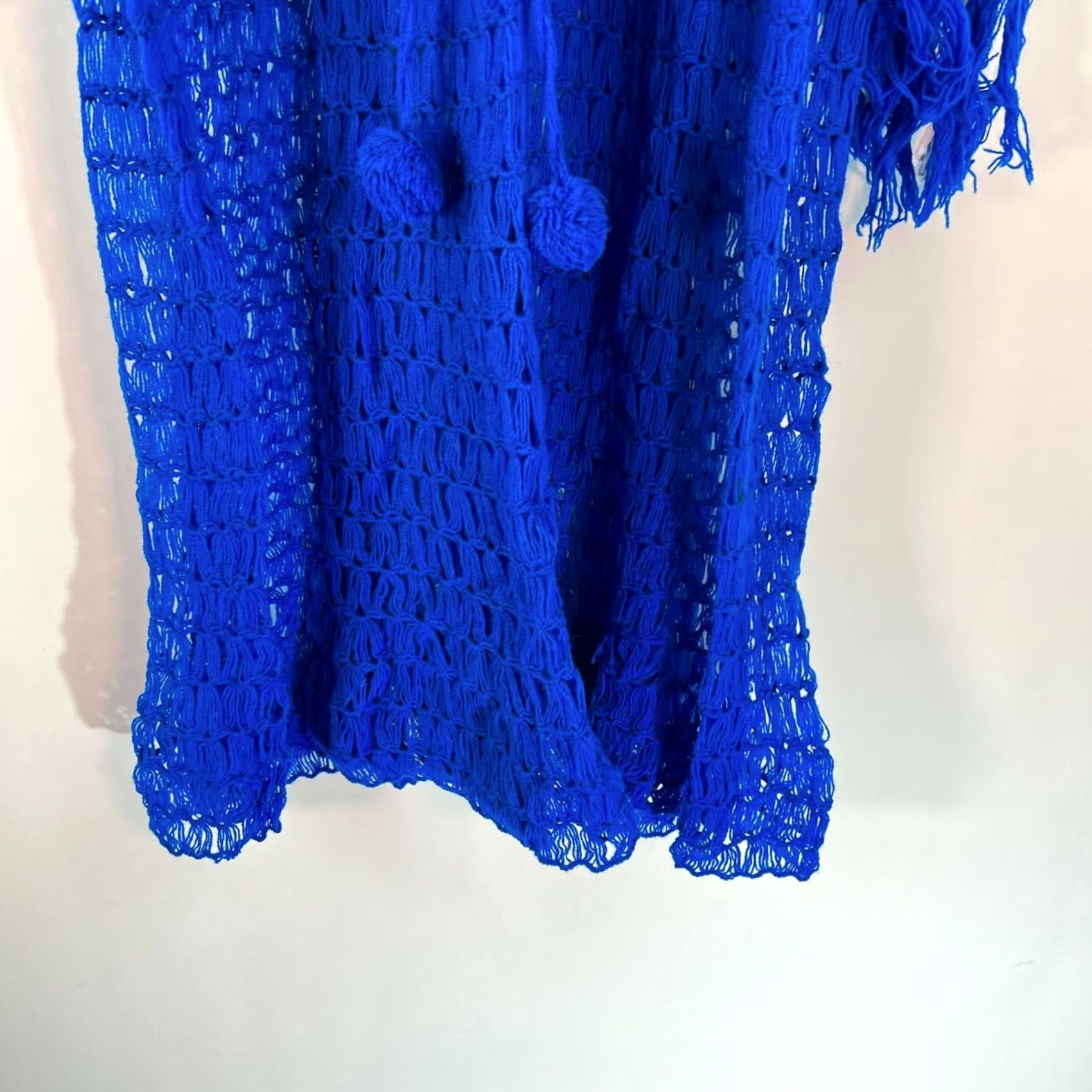 Vintage VINTAGE Flowers Dress Sleeveless Floral Blue Knit Shawl Size L Womens Size L / US 10 / IT 46 - 4 Thumbnail