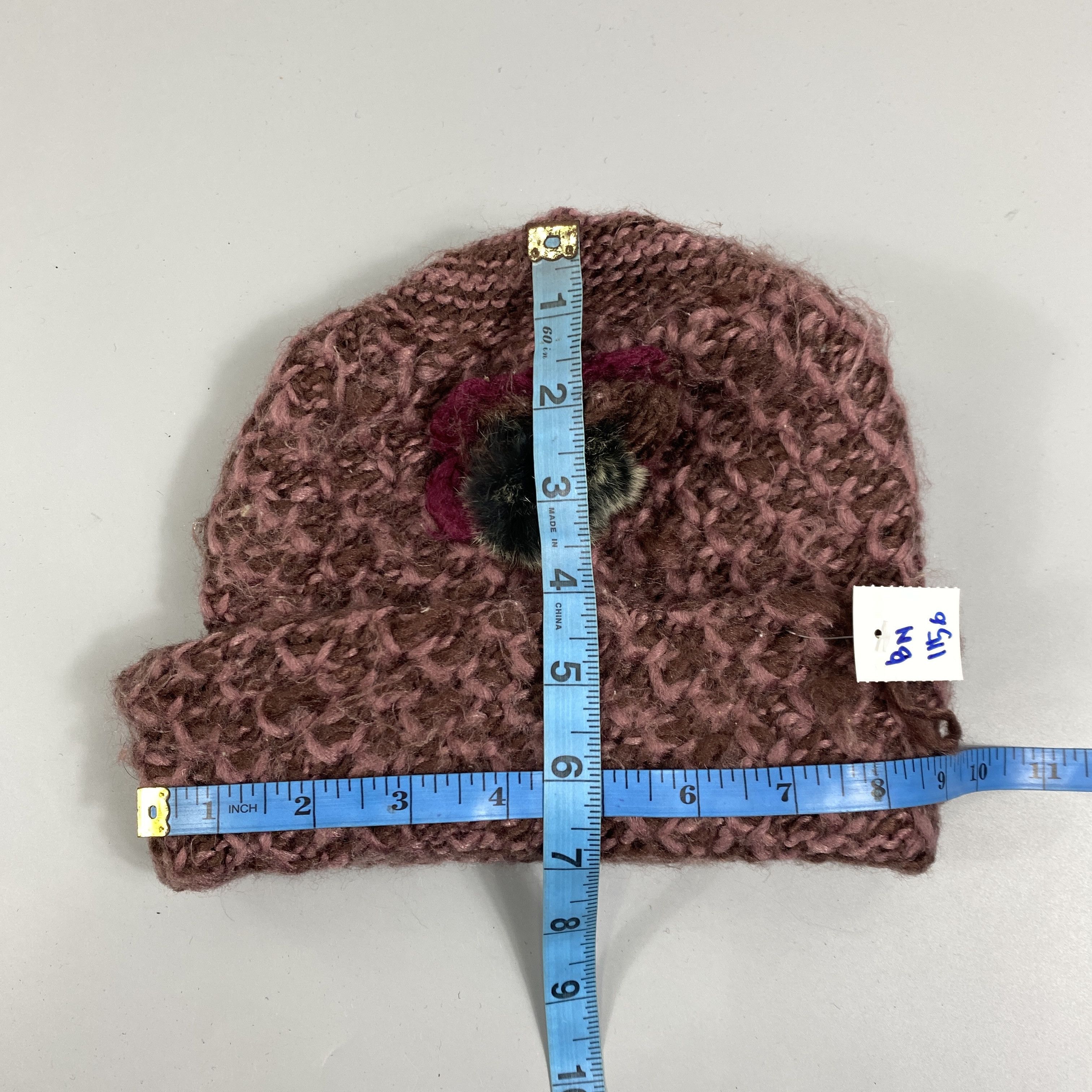 Japanese Brand Knit Snow Cap Beanie Hat With Small Flowers -BN1156 Size ONE SIZE - 5 Thumbnail