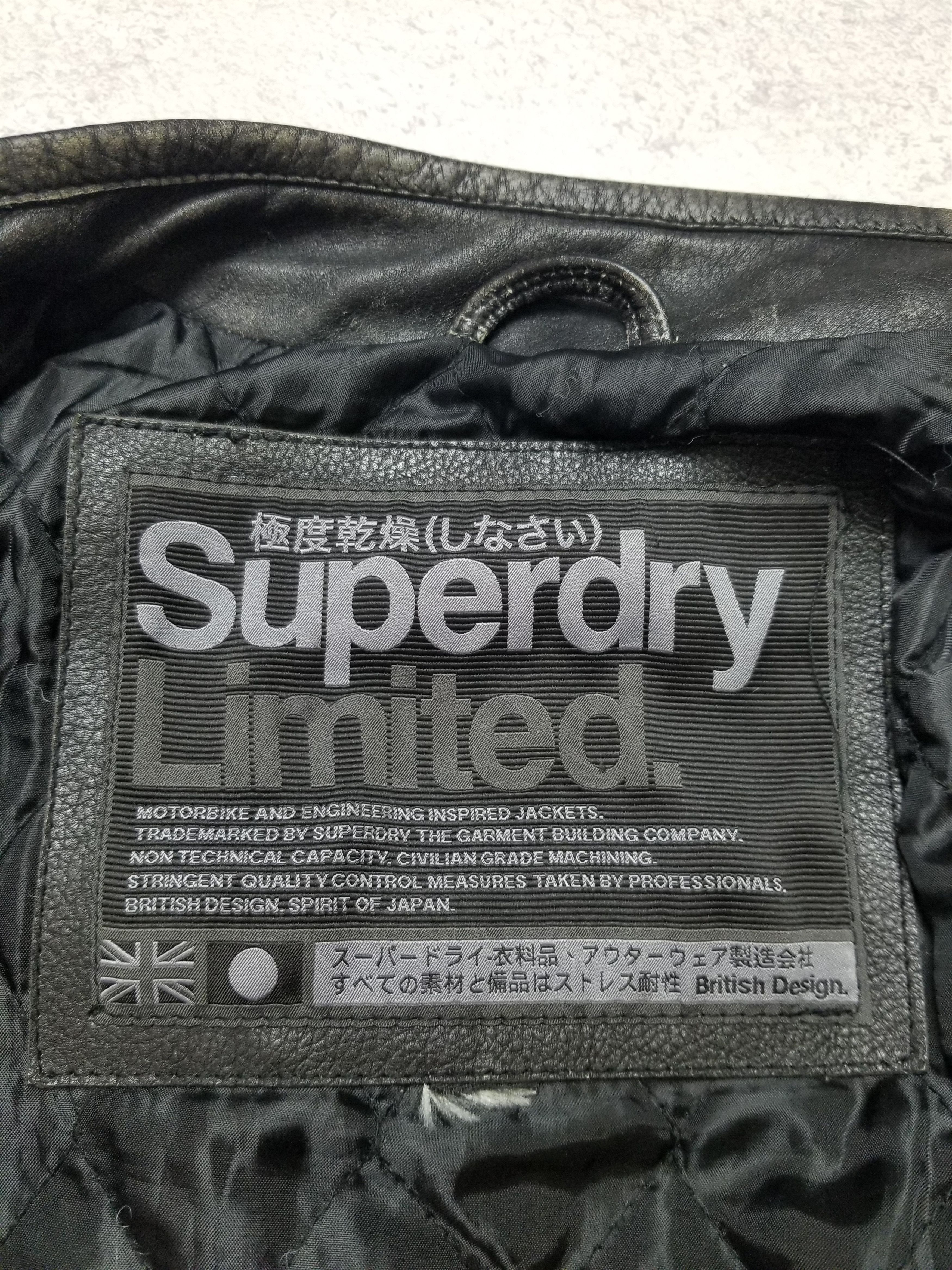 Superdry Leather Motorcycle Jacket RARE Limited UK Indian Chief Size US L / EU 52-54 / 3 - 24 Thumbnail