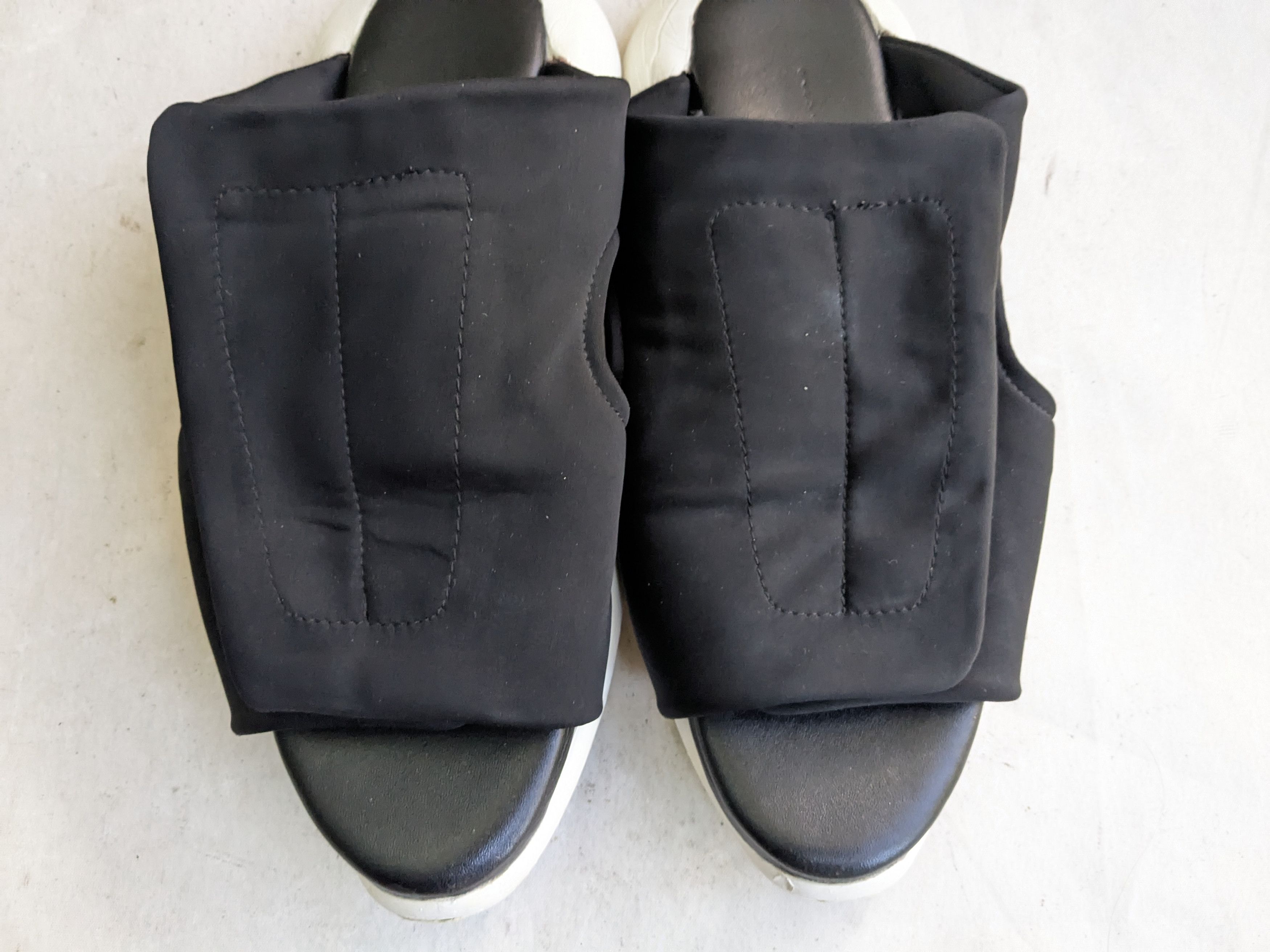 Rick Owens Rick Owen Slides 10 Black White Cargo Sandals Size US 10 / EU 43 - 3 Thumbnail