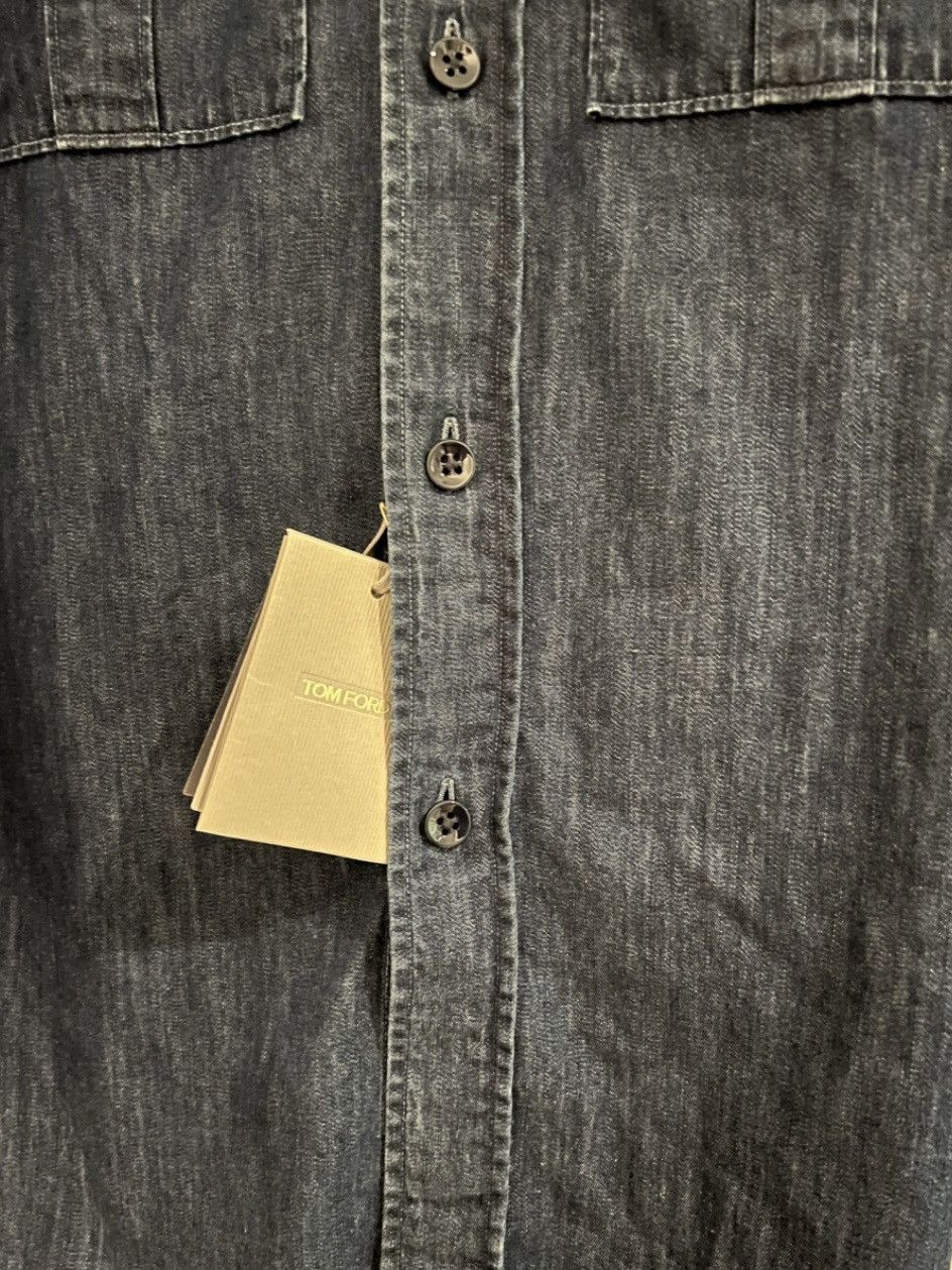 Tom Ford TOM FORD denim shirt navy medium 15.3/4 40 Size US M / EU 48-50 / 2 - 3 Thumbnail