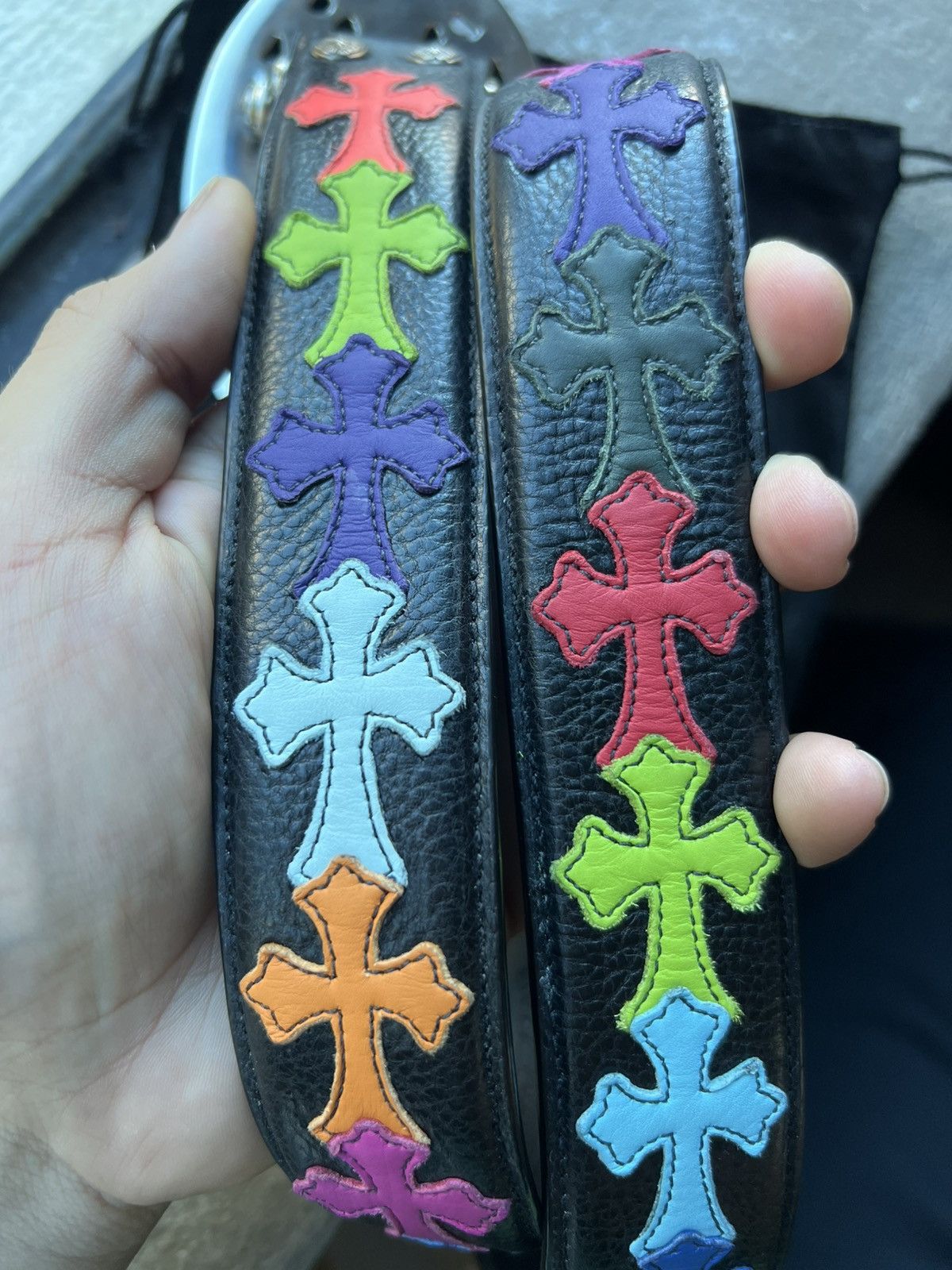 Chrome Hearts SOLD Chrome Hearts Multi Colored Belt Strap with Oval XL Size ONE SIZE - 3 Thumbnail