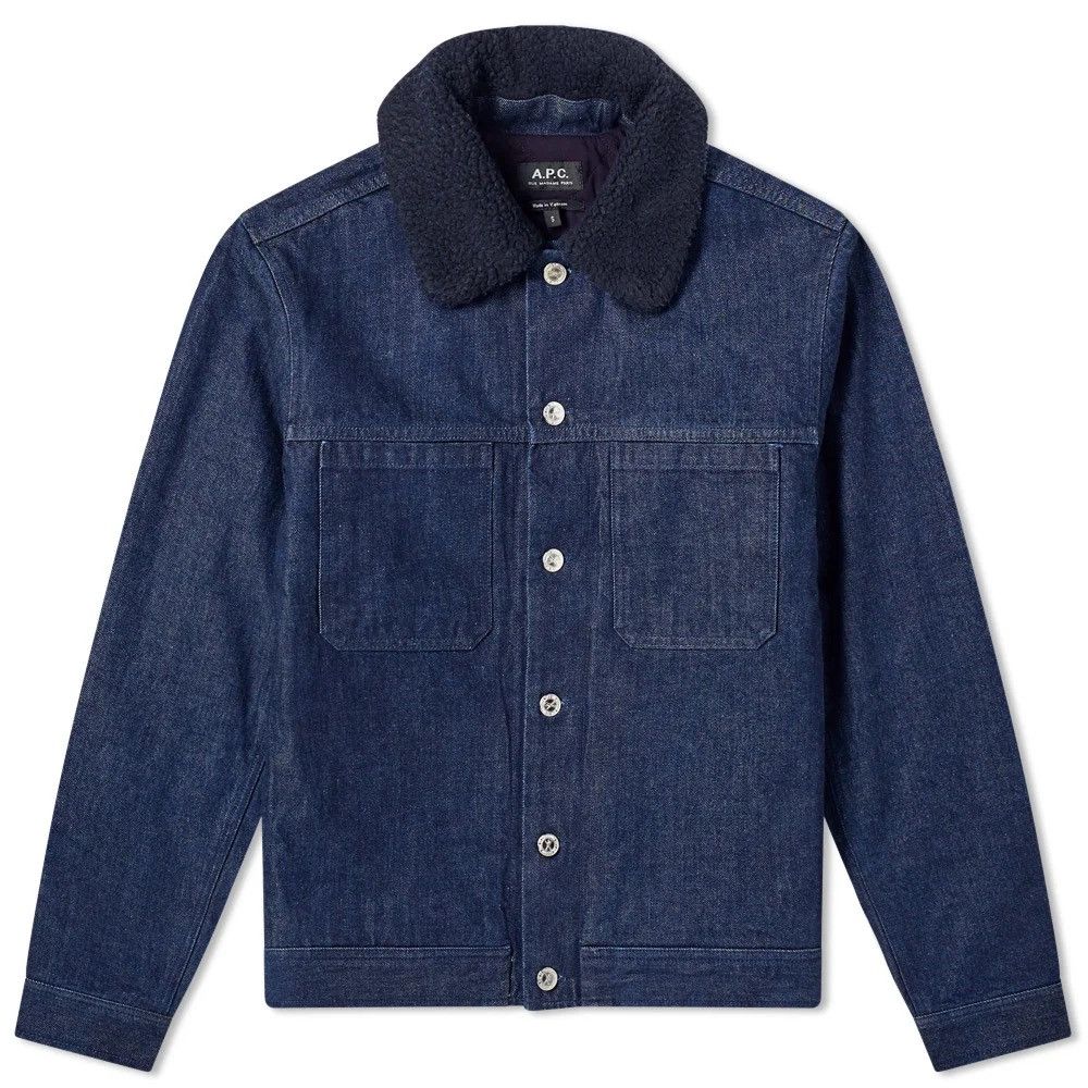 image of A P C Michigan Jacket in Blue, Men's (Size Medium)