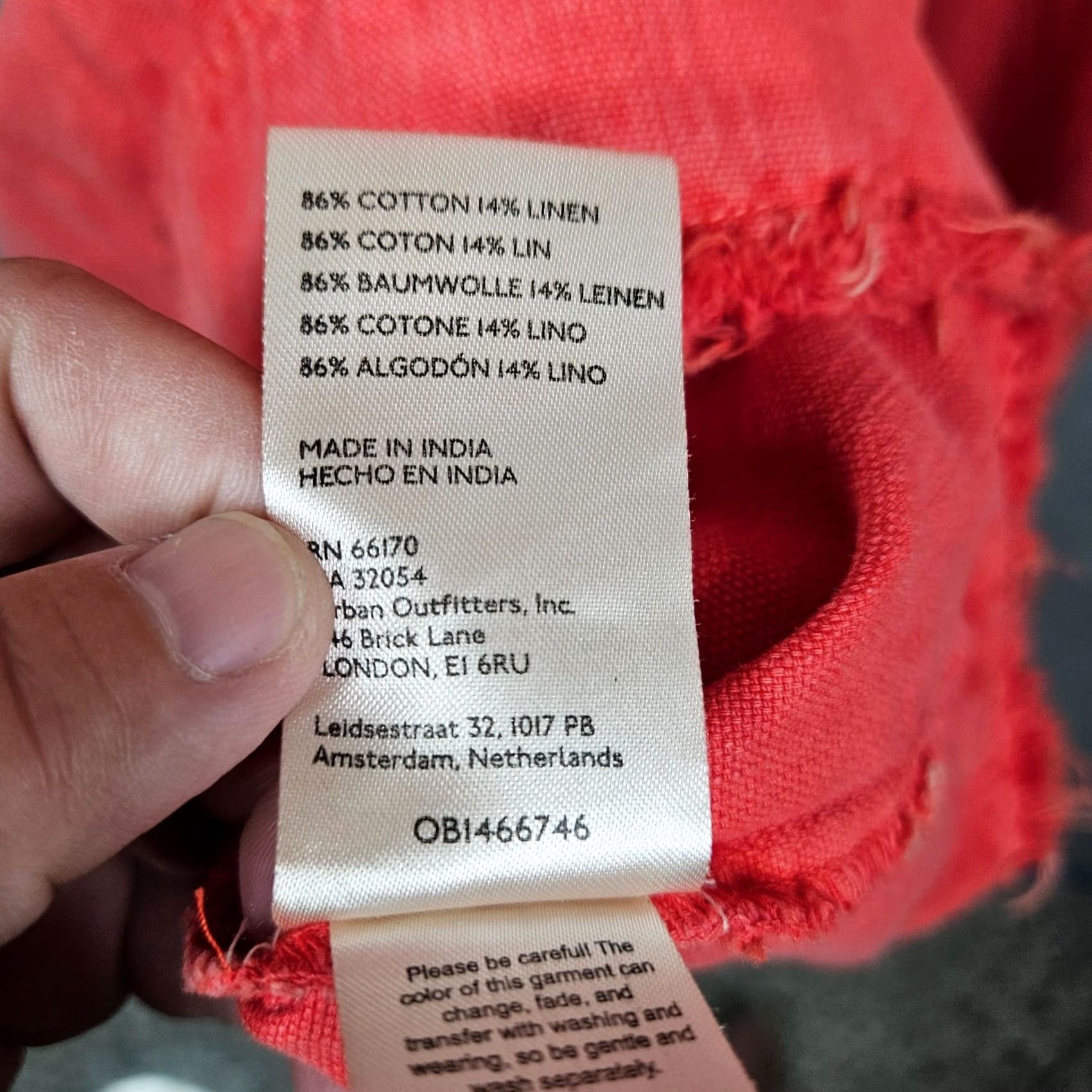 Anthropologie Anthropologie Pilcro Denim Linen Blend Midi Dress Flutter Sleeve Red Motif Solid Size M Women Vest/Bohemian A-Line Dress Size M / US 6-8 / IT 42-44 - 6 Thumbnail