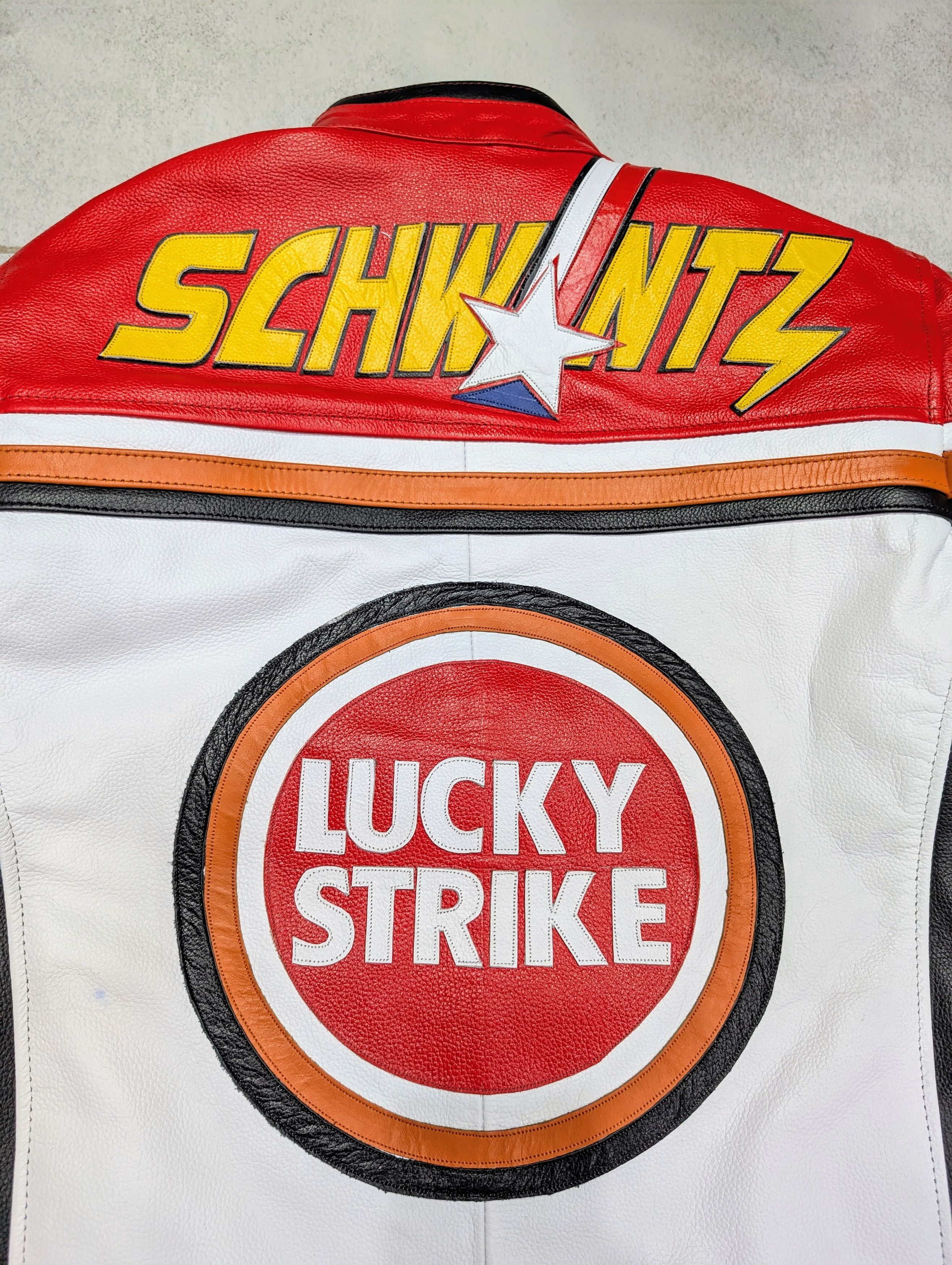 Vintage 🔥 LUCKY STRIKE 🔥 Leather Jacket Vintage Racing Size US M / EU 48-50 / 2 - 12 Thumbnail