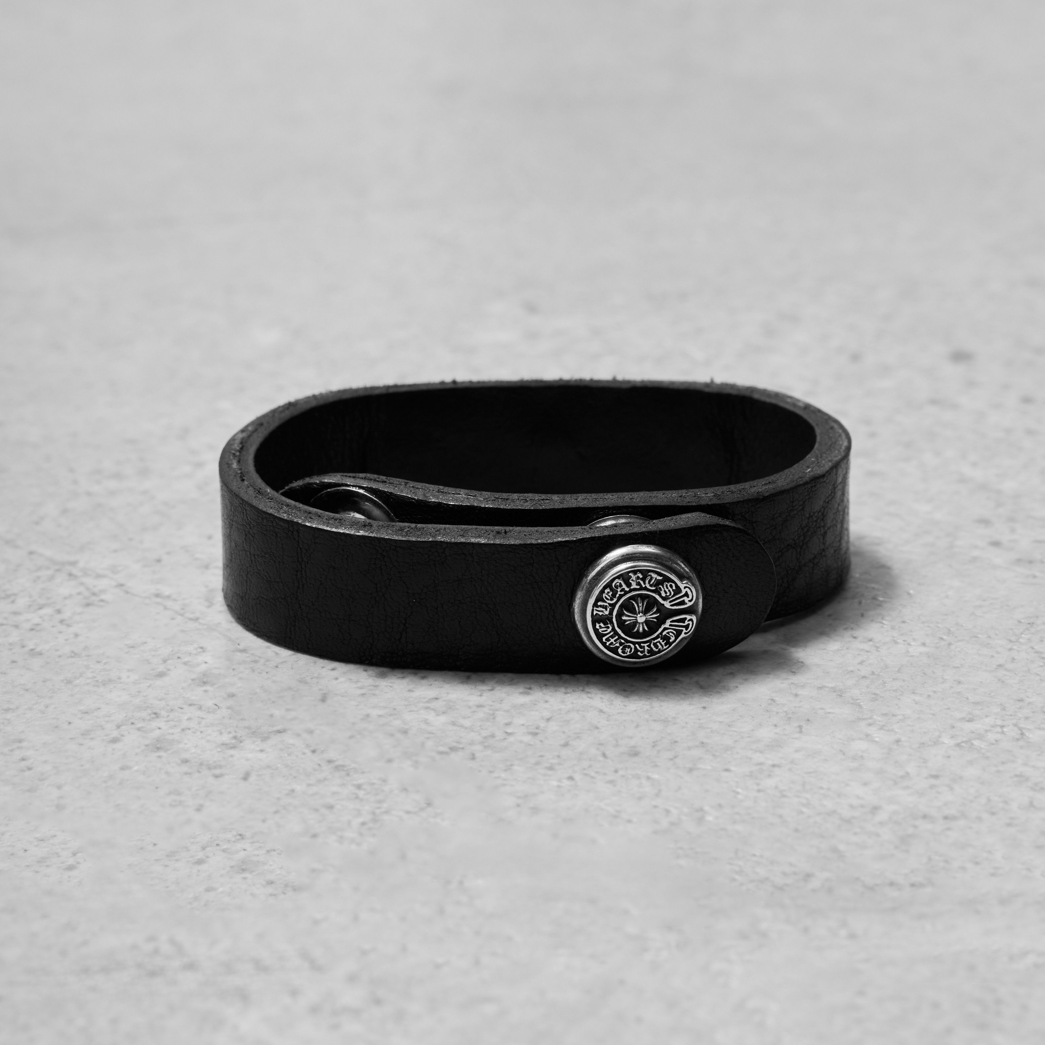 Chrome Hearts CHROME HEARTS Heart Plate Leather Bracelet Size ONE SIZE - 3 Thumbnail