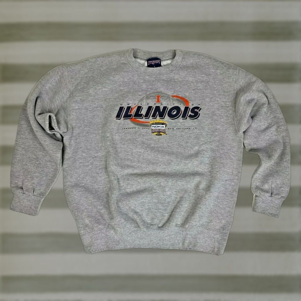 Jansport VINTAGE JanSport University Sweatshirt Crewneck Mens Large Gray University Nokia Sugar Bowl 2002 50/50 Graphic Print Size US L / EU 52-54 / 3 - 1 Thumbnail