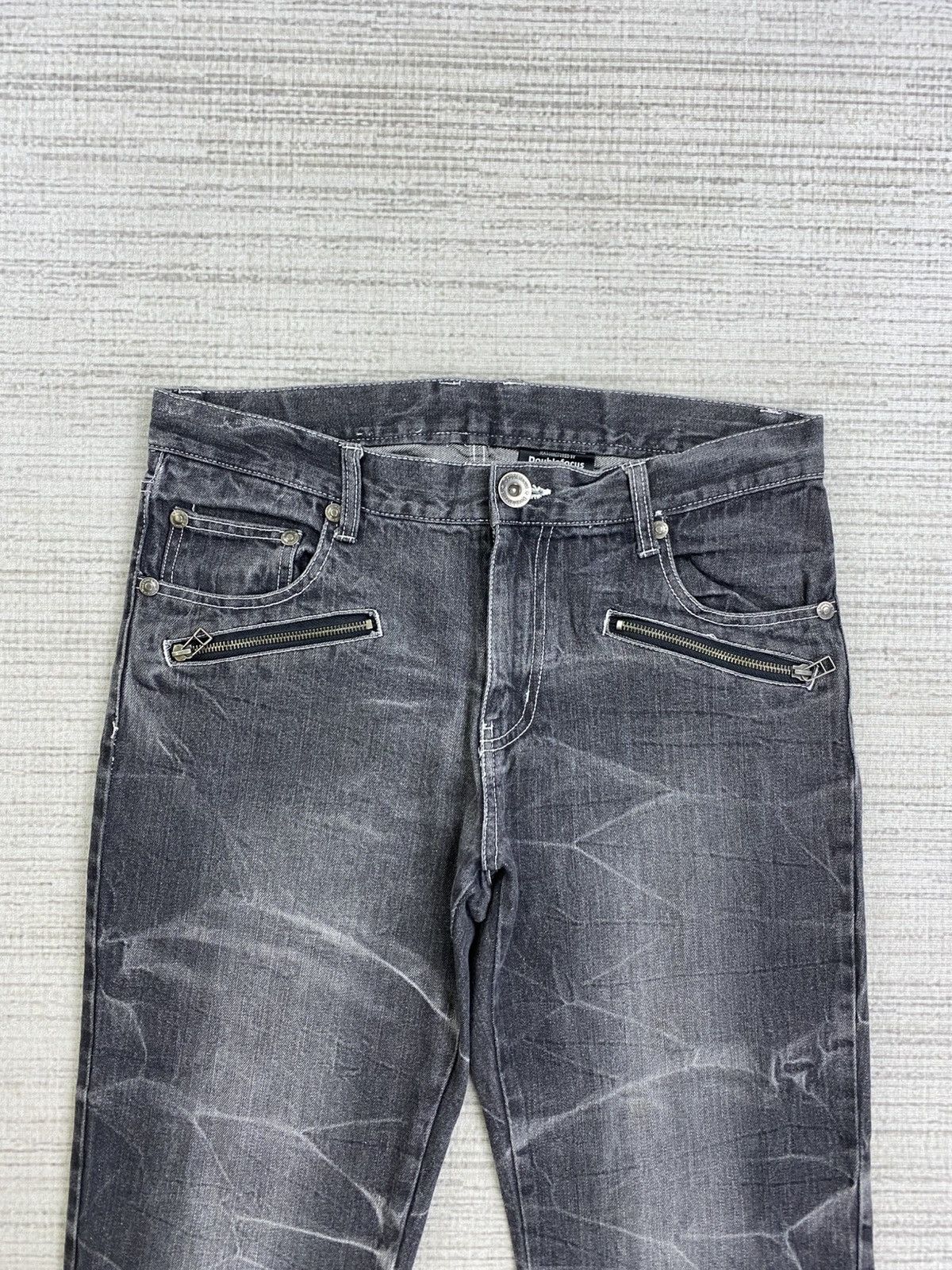 If Six Was Nine Vintage Doublefocus Washed Grey 3/4 Denim Pants Size US 34 / EU 50 - 5 Thumbnail