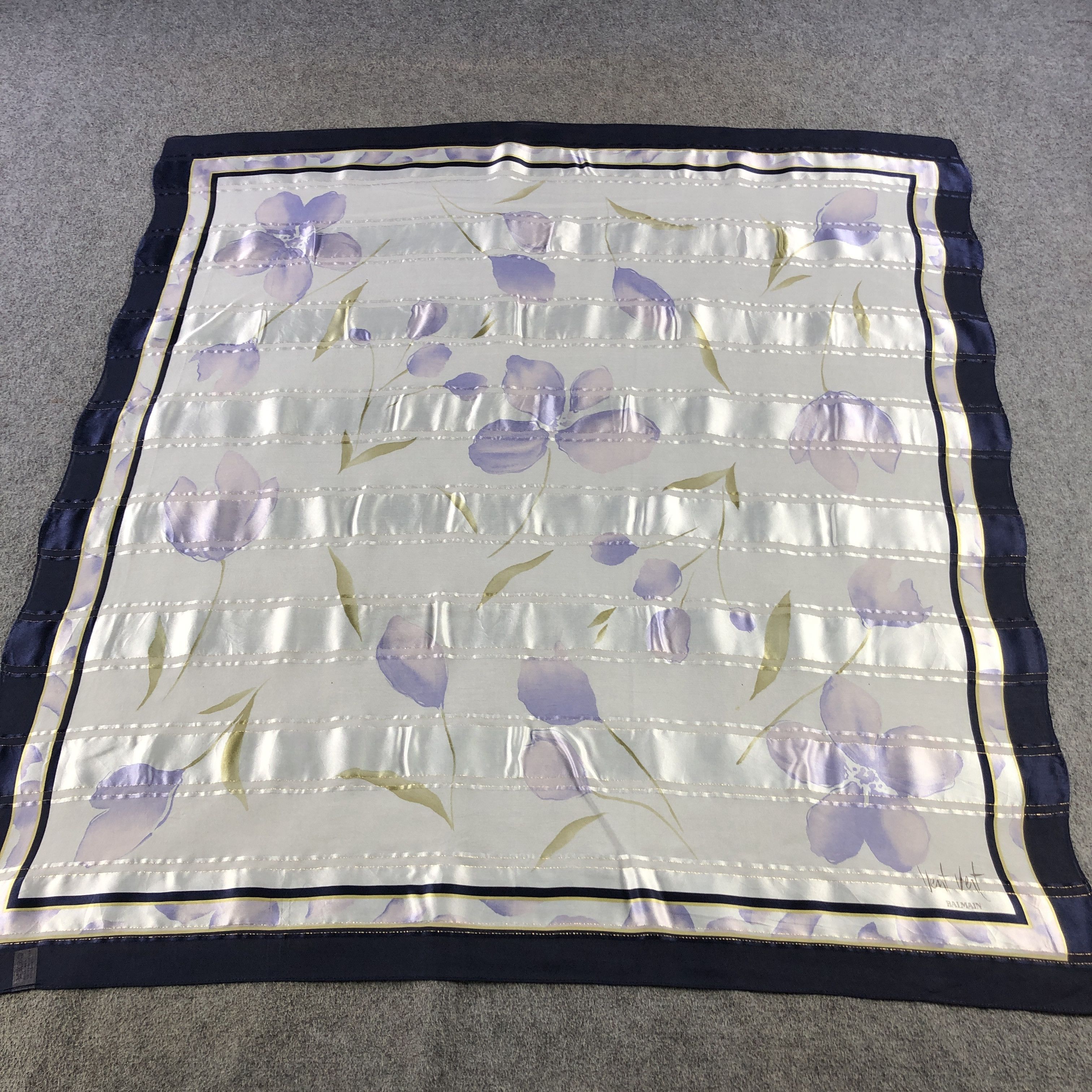 Pierre Balmain Vintage Pierre Balmain Floral Silk Scarf M1205 Size ONE SIZE - 2 Thumbnail