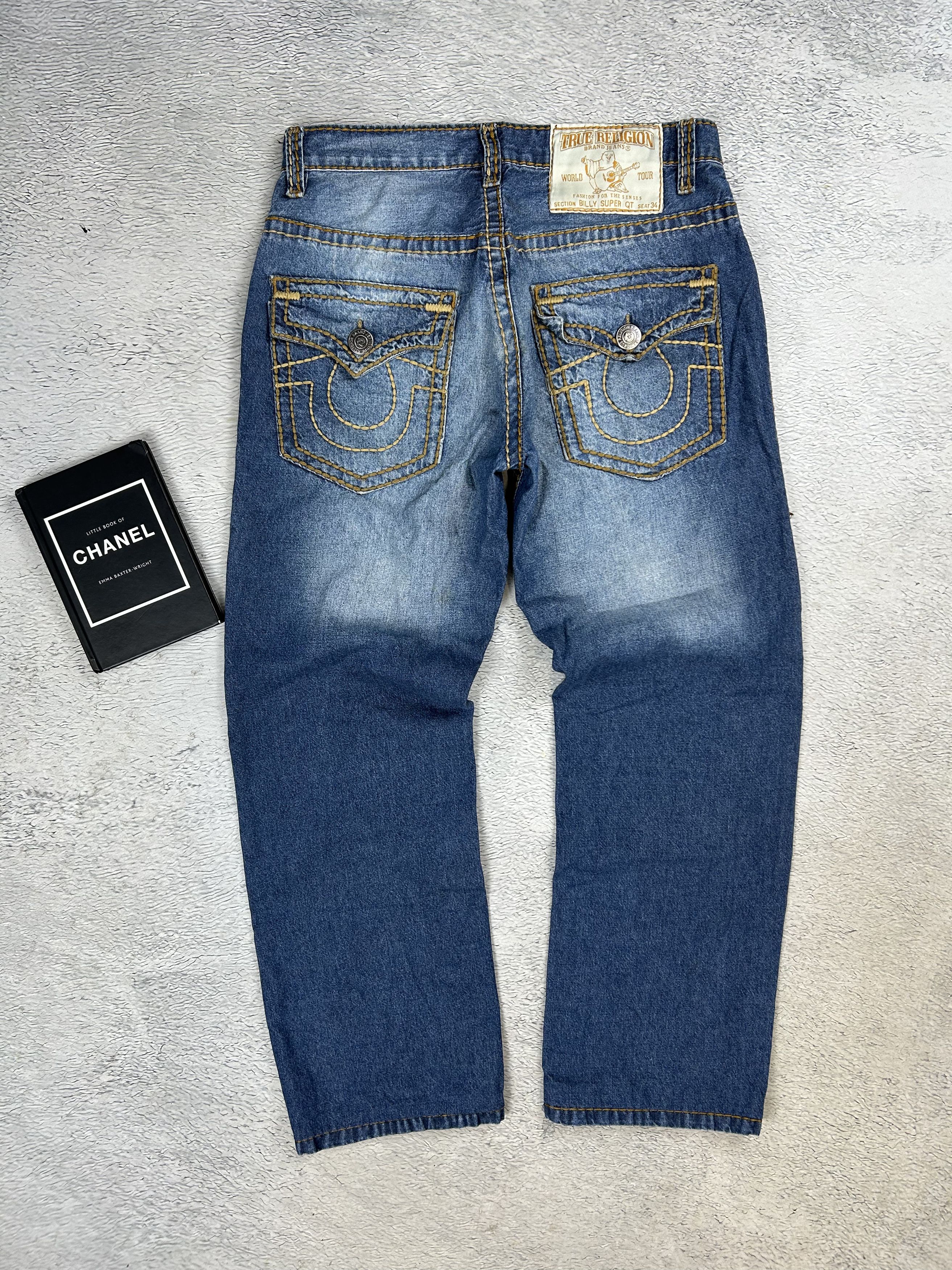 JNCO × True Religion × Vintage True Religion jeans Baggy Drill Streetwear Rare Oldmoney Size US 33 - 5 Thumbnail