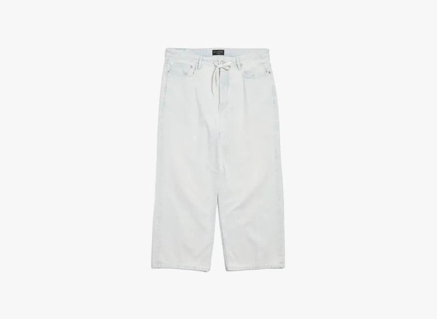 Balenciaga o1s1rm0326 Oversized Baggy Pants in White Size US 30 / EU 46 - 1 Preview