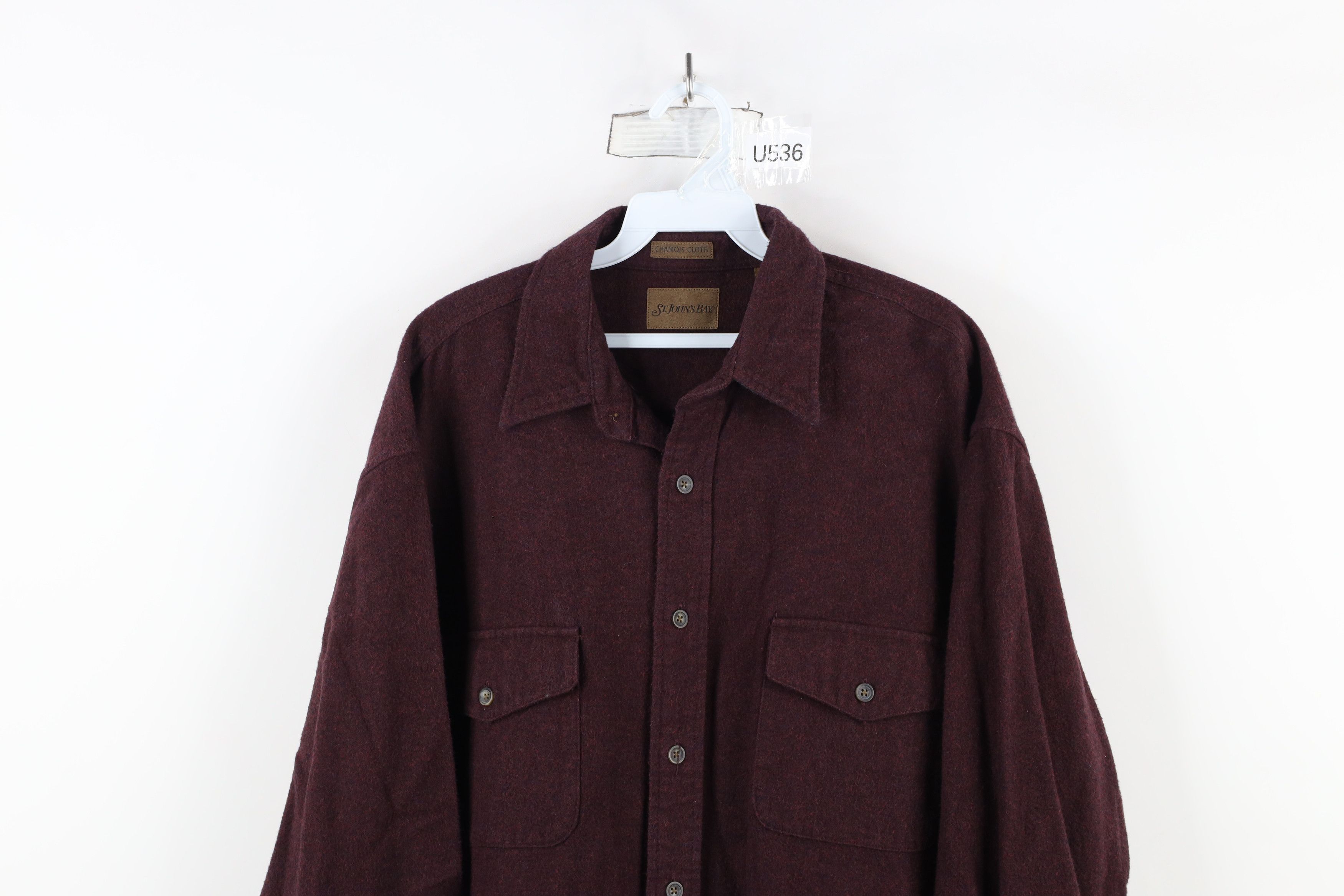 Vintage Vintage 90s Streetwear Cloth Collared Button Shirt Purple Size US L / EU 52-54 / 3 - 2 Thumbnail
