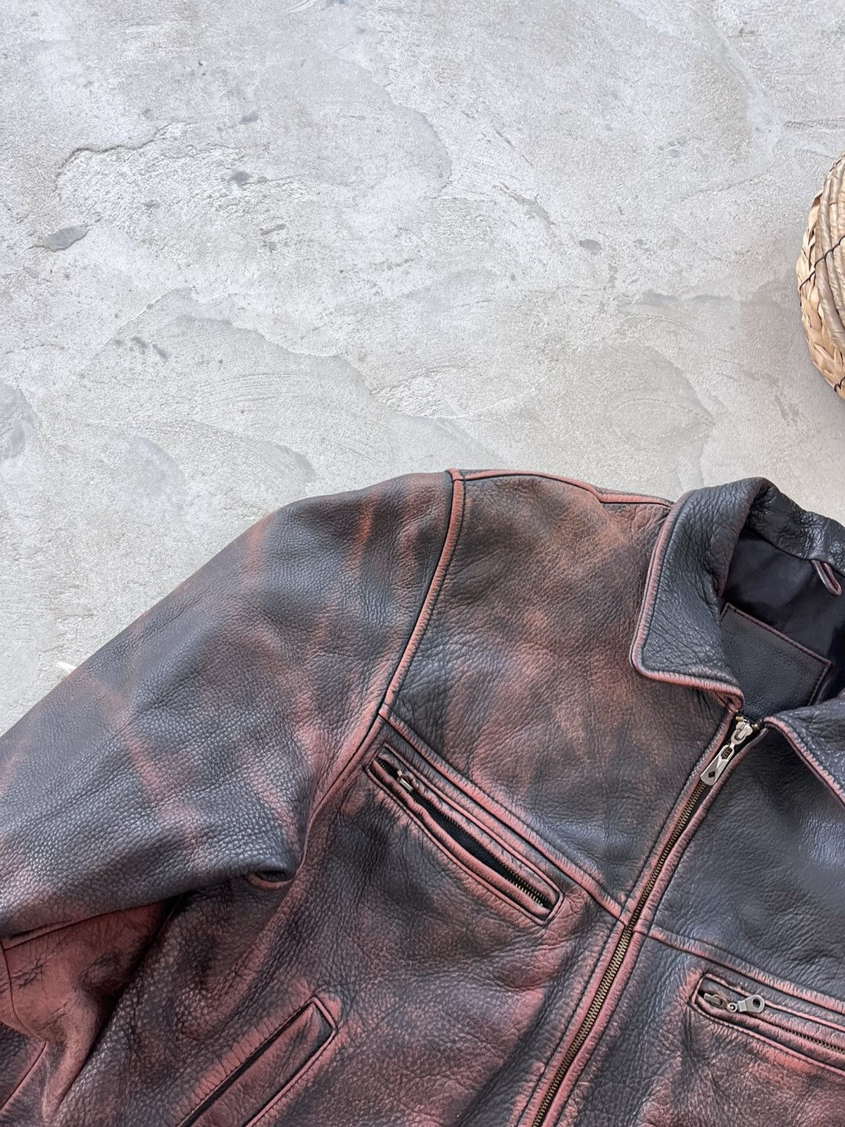 Genuine Leather Hype Vintage Coach Black Red Leather Bomber Jacket Y2K Sk8 Size US XL / EU 56 / 4 - 7 Thumbnail