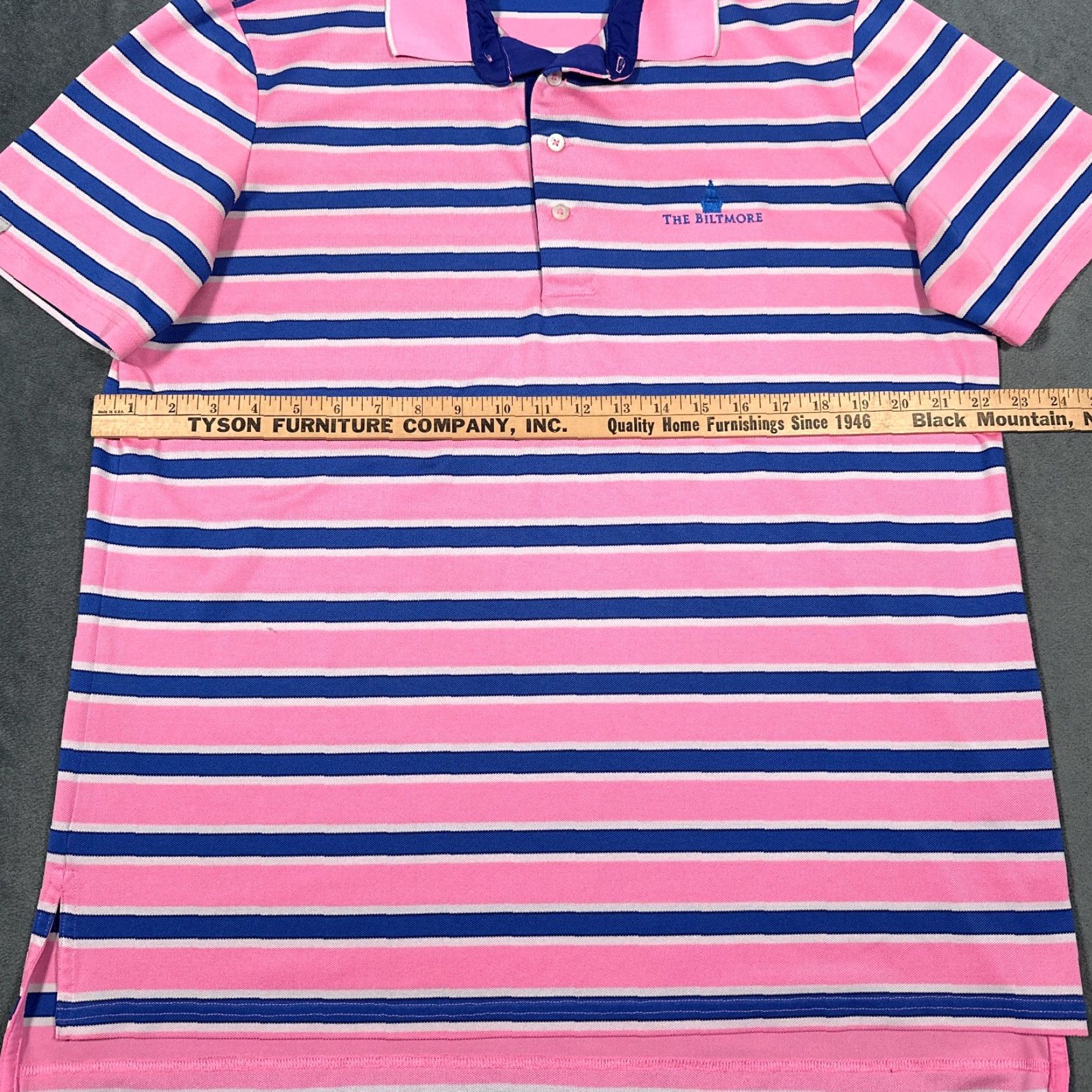 RLX Ralph Lauren RLX Ralph Lauren Polo Shirt Mens Large Pink Blue Stripe Biltmore Stitched Logo Size US L / EU 52-54 / 3 - 4 Thumbnail