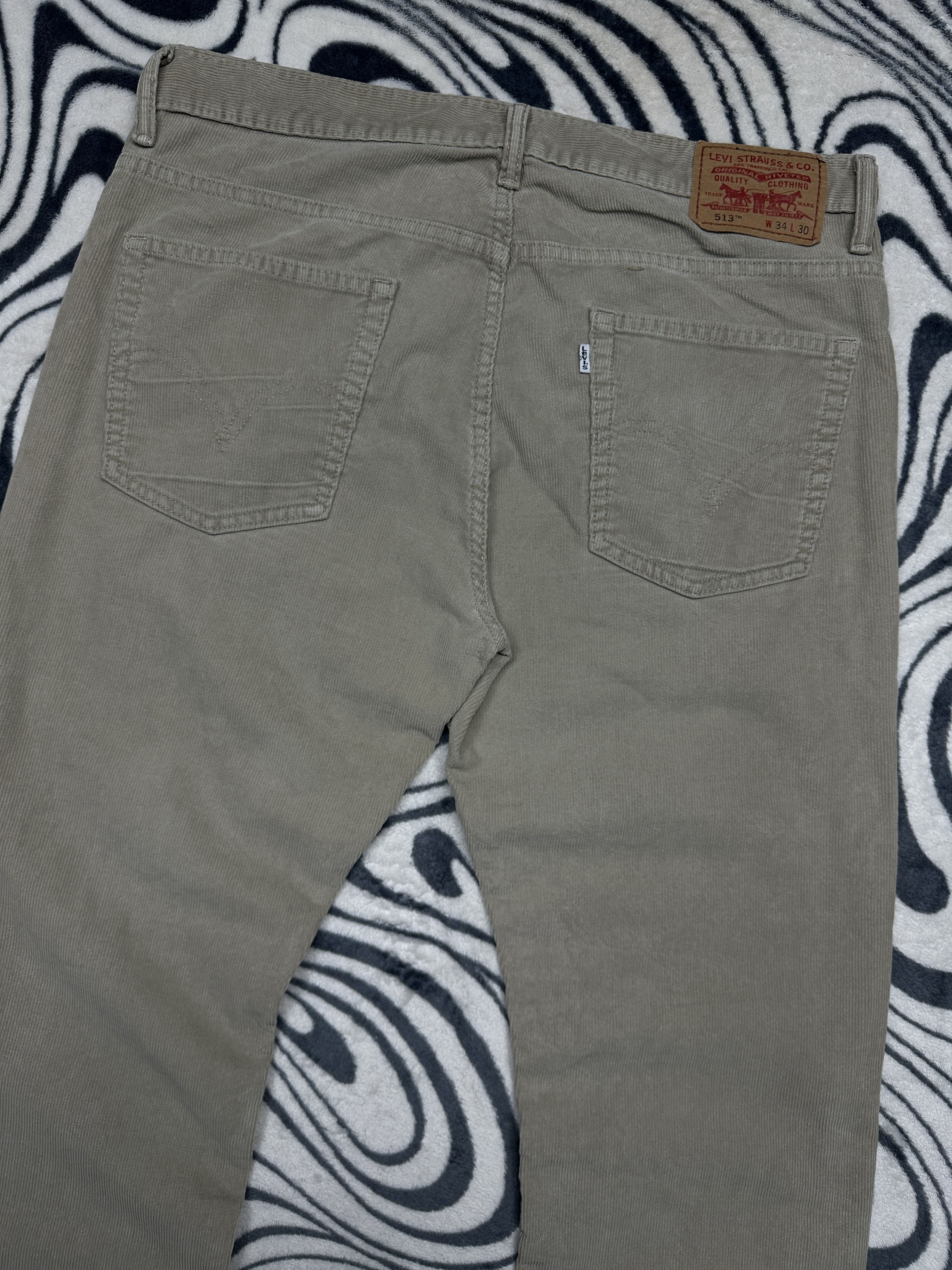 Levi's Levis 513 Corduroy Denim Pants Jeans Size US 34 / EU 50 - 2 Thumbnail