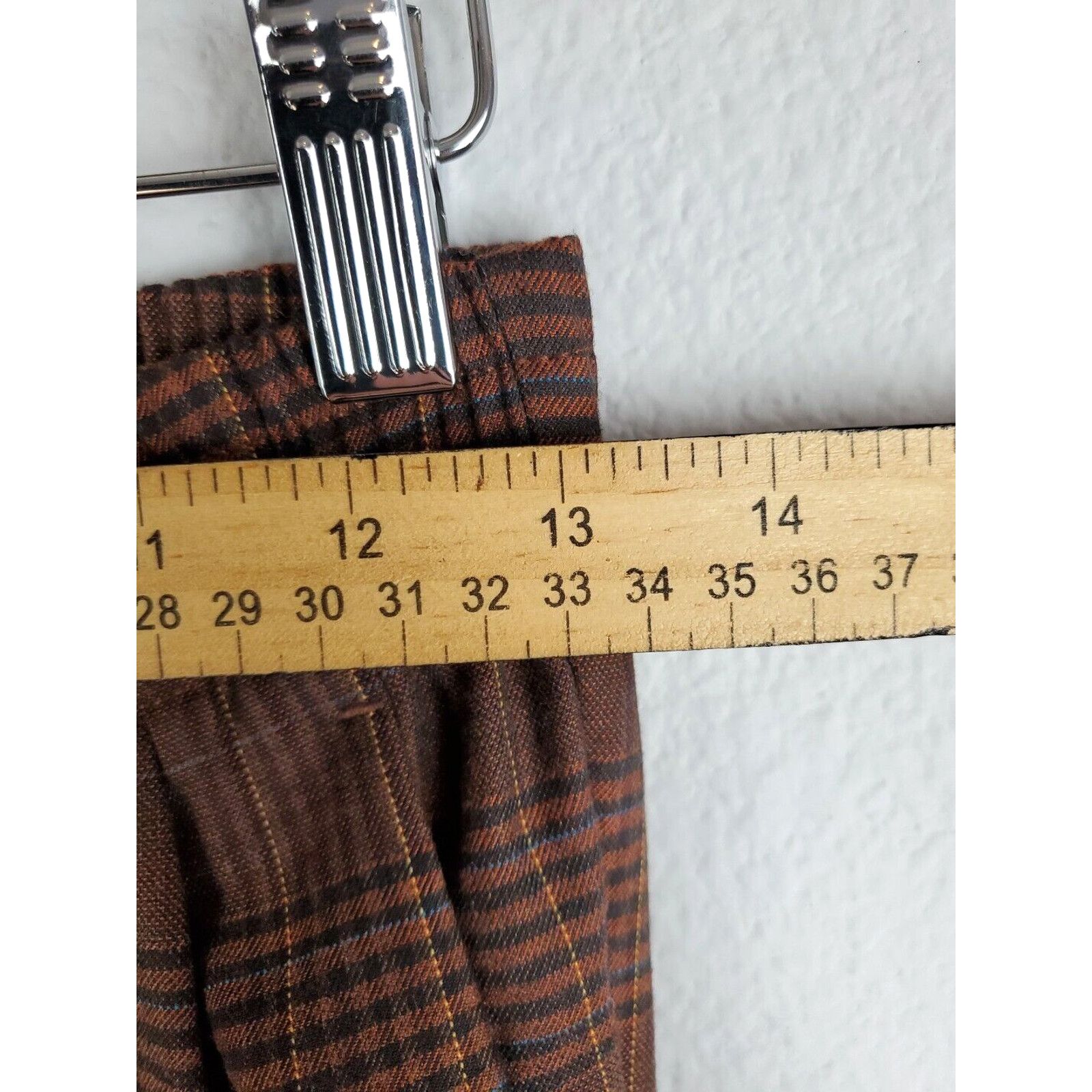Madewell Madewell Pants Womens XXS Flannel Track Trousers Brown Glen Size 26" / US 2 / IT 38 - 8 Thumbnail
