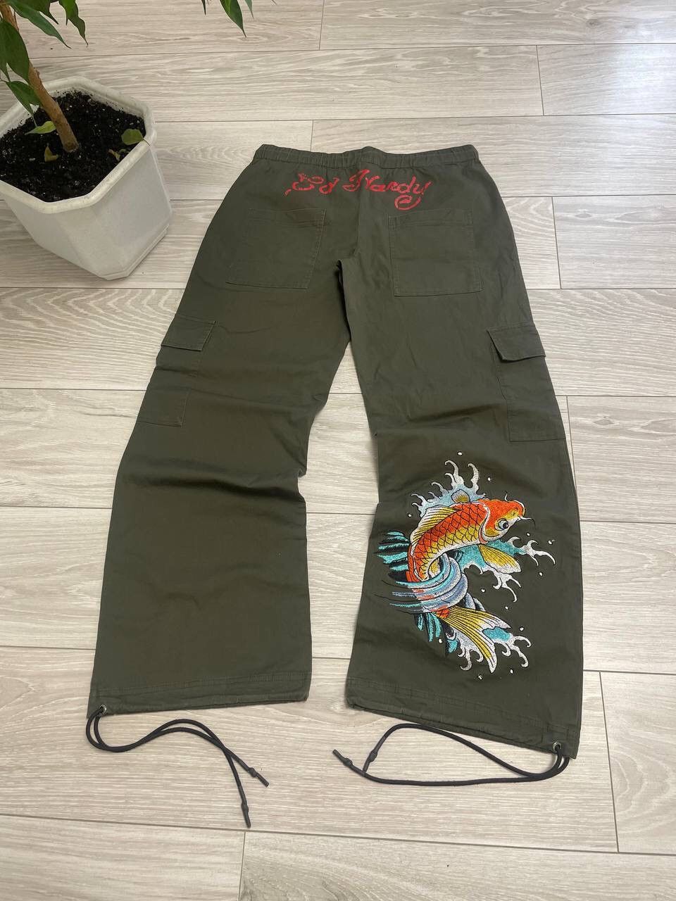 Ed Hardy × Japanese Brand Ed Hardy Urban Outfitters Cargo Printed Pants Y2K Size US 32 / EU 48 - 2 Thumbnail