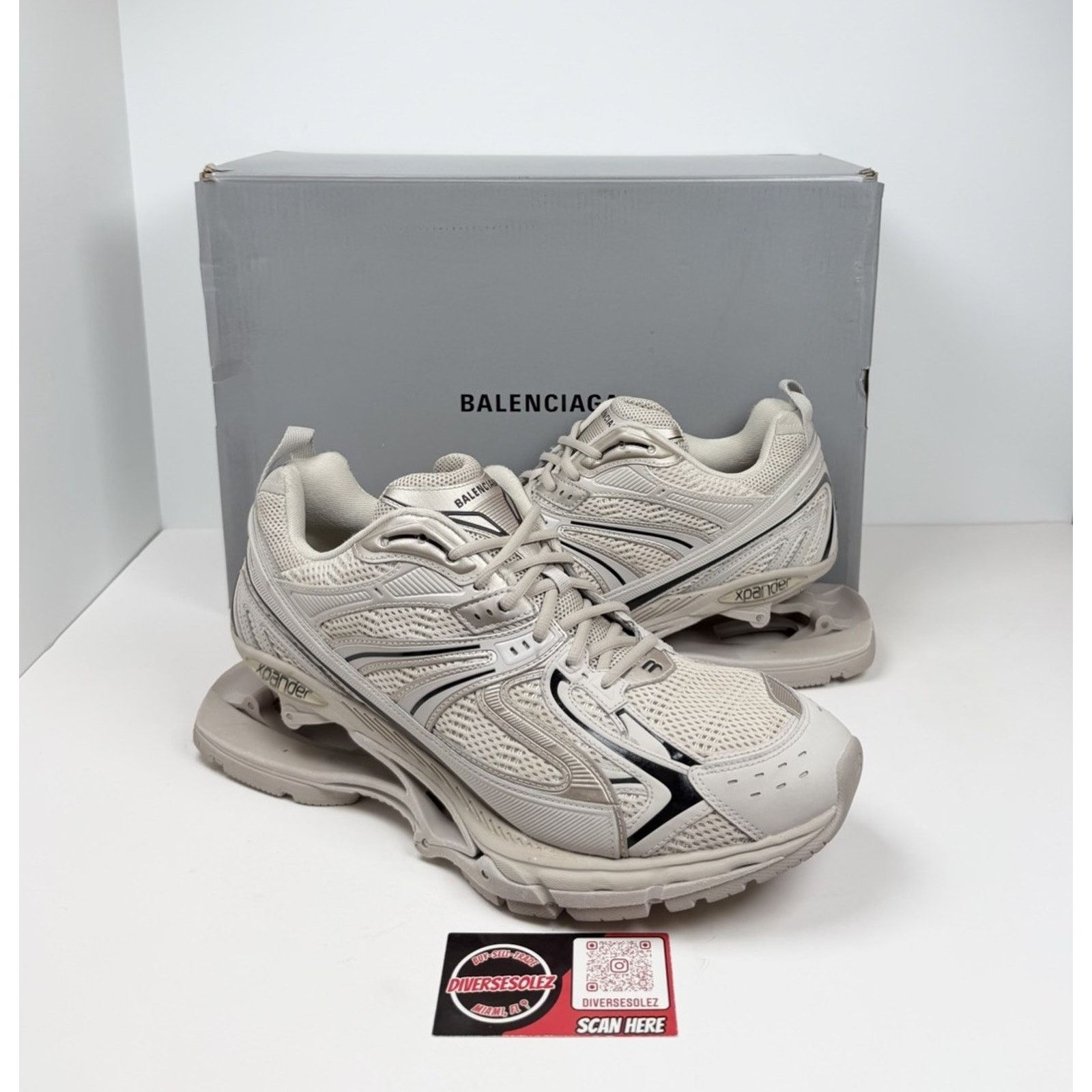 Balenciaga Size 46EU/13US - Balenciaga X-Pander Beige Mesh NEW Size US 13 / EU 46 - 1 Thumbnail