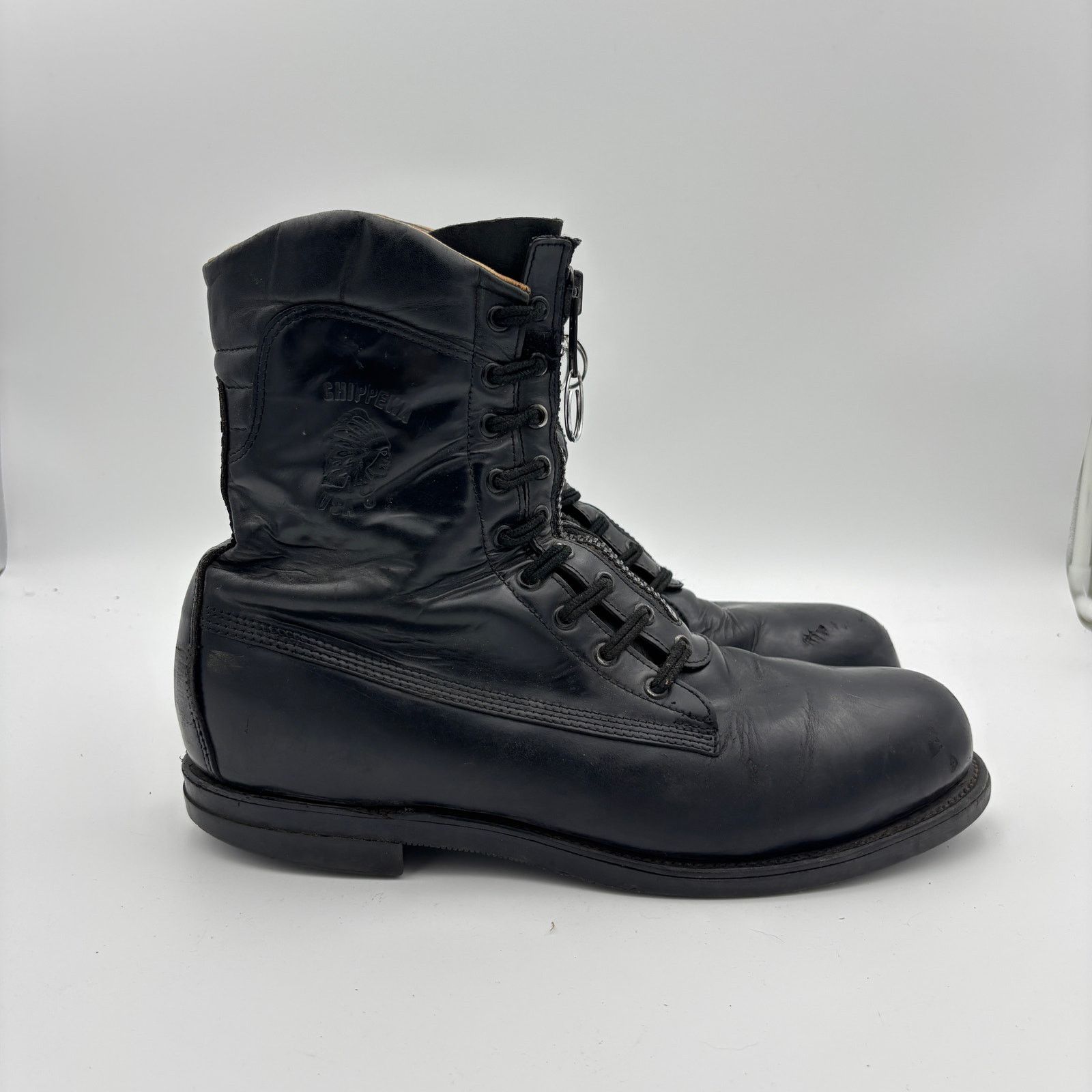 Chippewa Chippewa Steel Toe Front Zip Leather Combat Boots Men's 12 Size US 12 / EU 45 - 3 Thumbnail