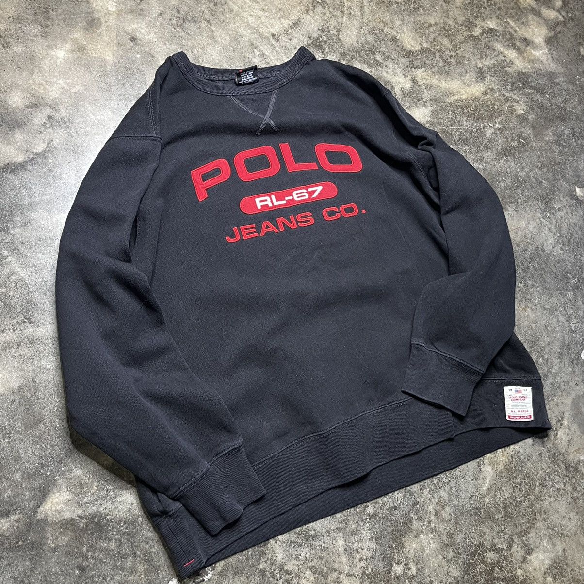 vintage polo ralph lauren jeans baggy sweatshirt