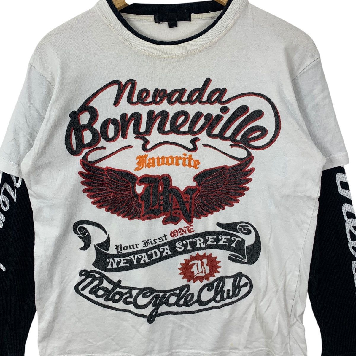 Boneville BONNEVILE NEVADA MOTORCYCLE Club Y2K Tee Shirt Top Chopper Size L / US 10 / IT 46 - 5 Thumbnail