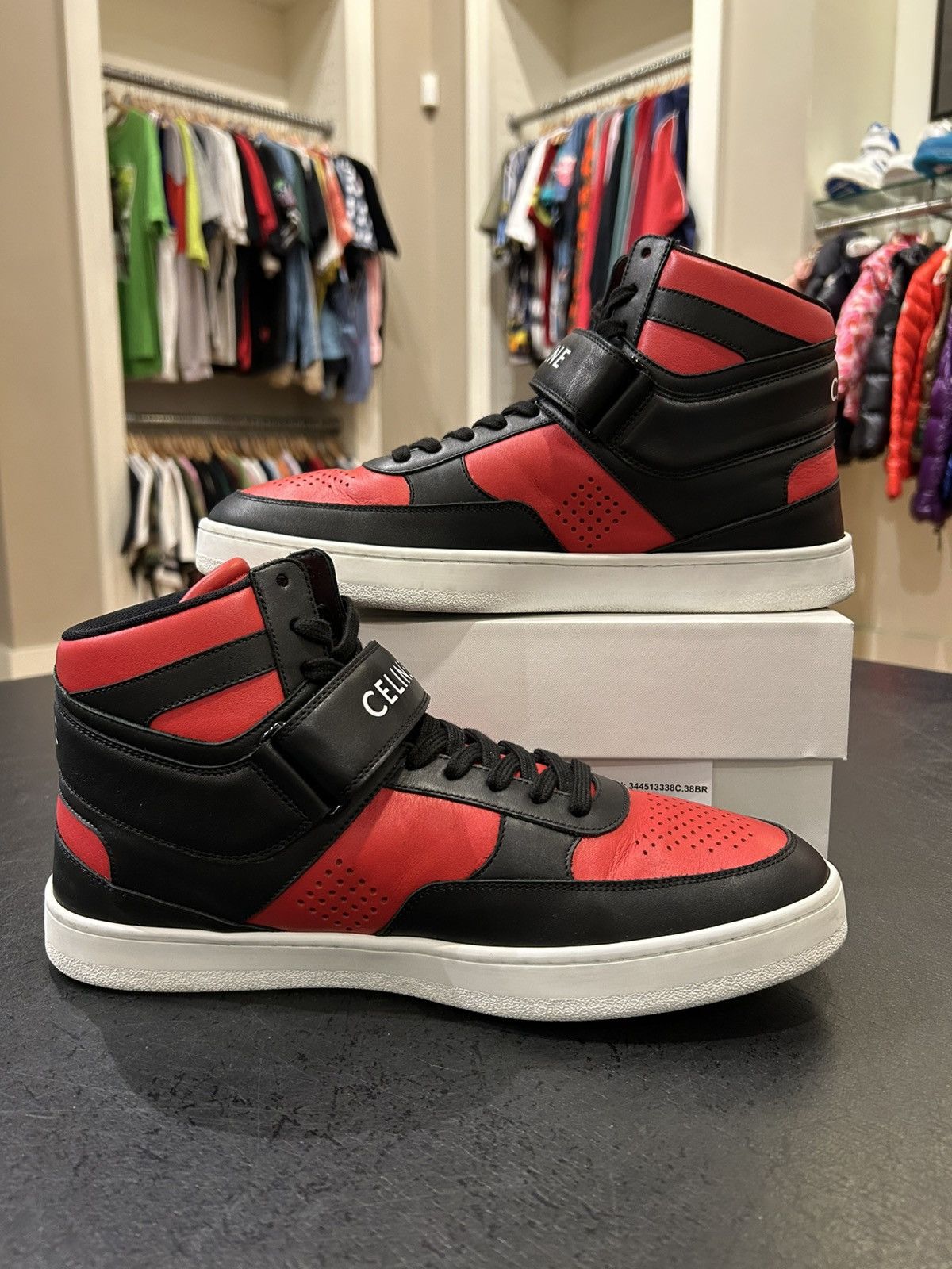 Celine Celine CT-03 High Top Sneaker - Red/Black Size US 12 / EU 45 - 2 Thumbnail