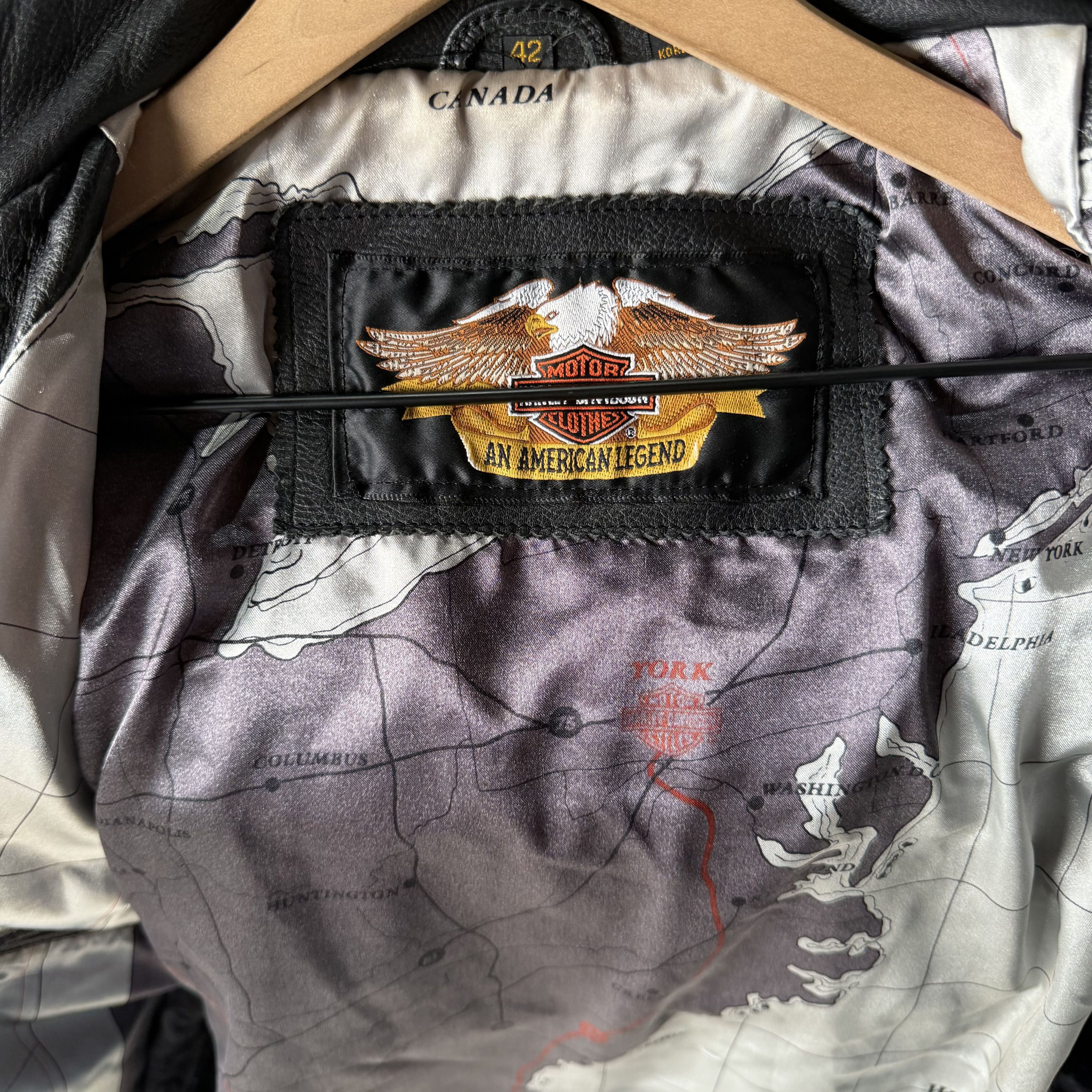 Harley Davidson Vtg Leather Jacket Harley Davidson Mens Motorcycle Bomber A2 Size US L / EU 52-54 / 3 - 9 Thumbnail