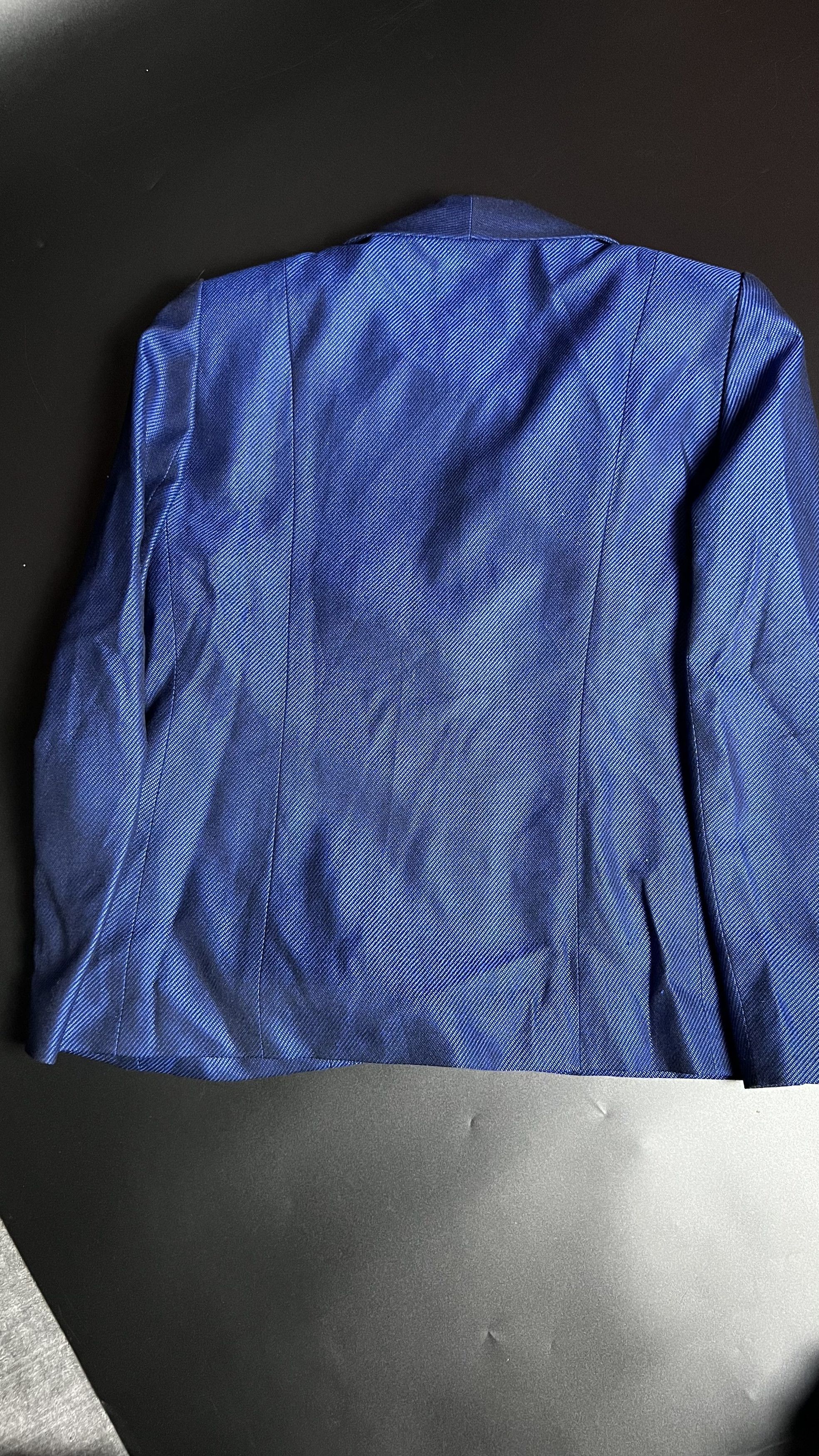 Givenchy GLAMOUR BY GIVENCHY ROYAL BLUE BLOUSE Size L / US 10 / IT 46 - 8 Thumbnail