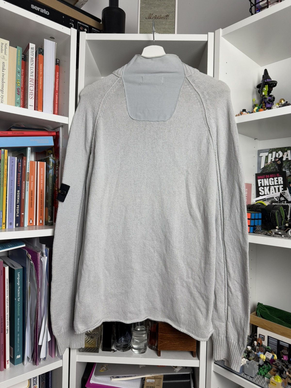 Stone Island × Vintage Vintage 90s Stone Island knitted button up sweater XL luxury Size US XL / EU 56 / 4 - 2 Thumbnail