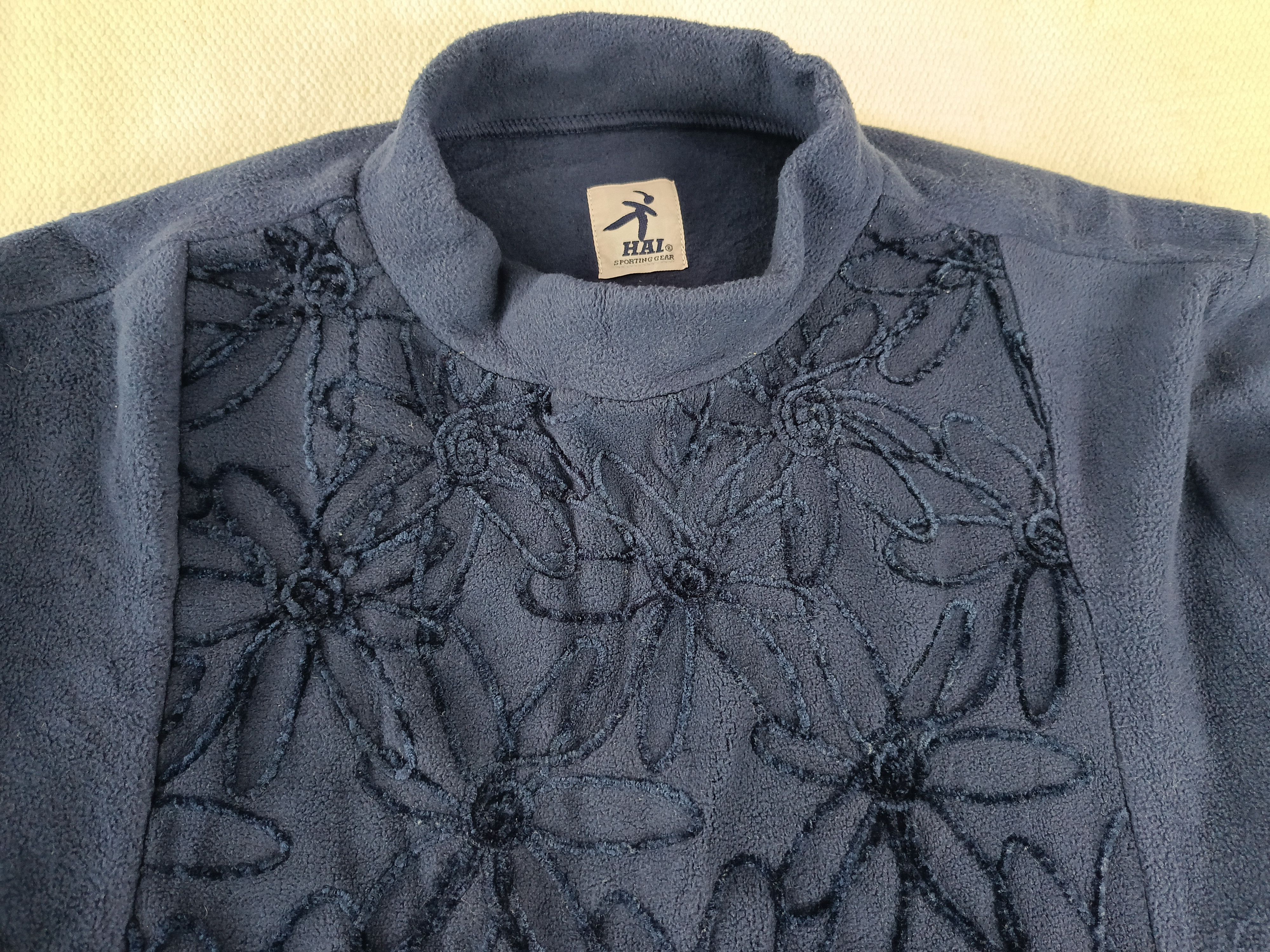 HAI sporting gear by Issey Miyake Japan indigo poly sweater