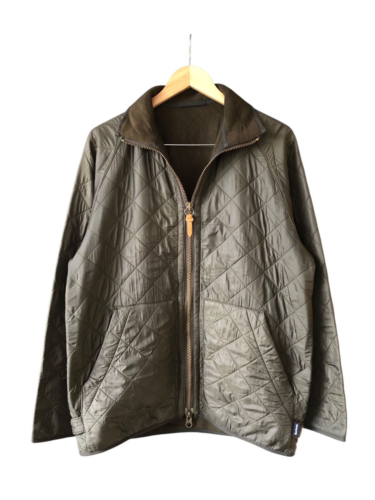 Barbour Vintage Barbour Polar Quilt Zipper Jacket Army Green Size US M / EU 48-50 / 2 - 1 Thumbnail