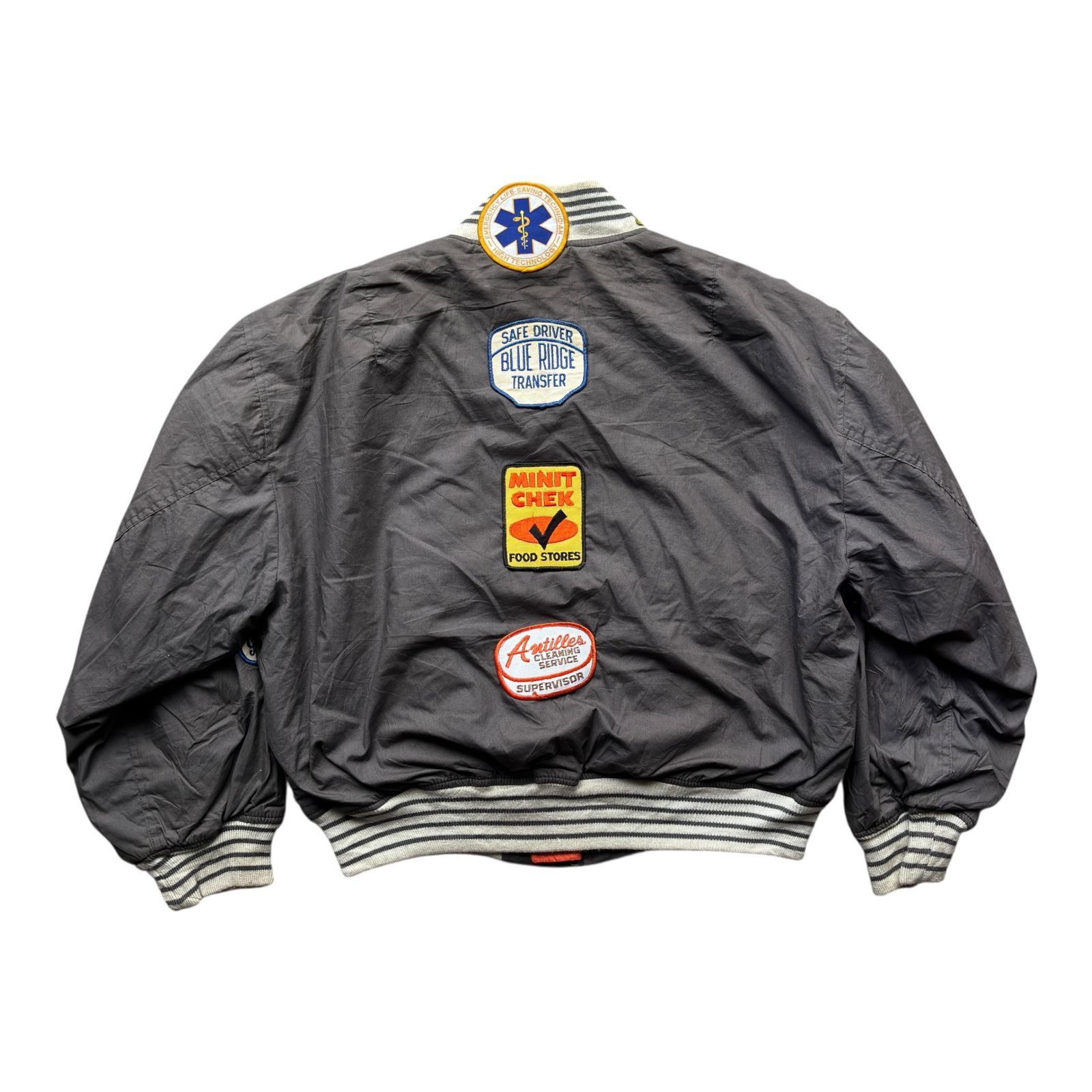Vintage Vintage 90's Dog Fight Patches Distressed Bomber Jacket Size US L / EU 52-54 / 3 - 2 Thumbnail