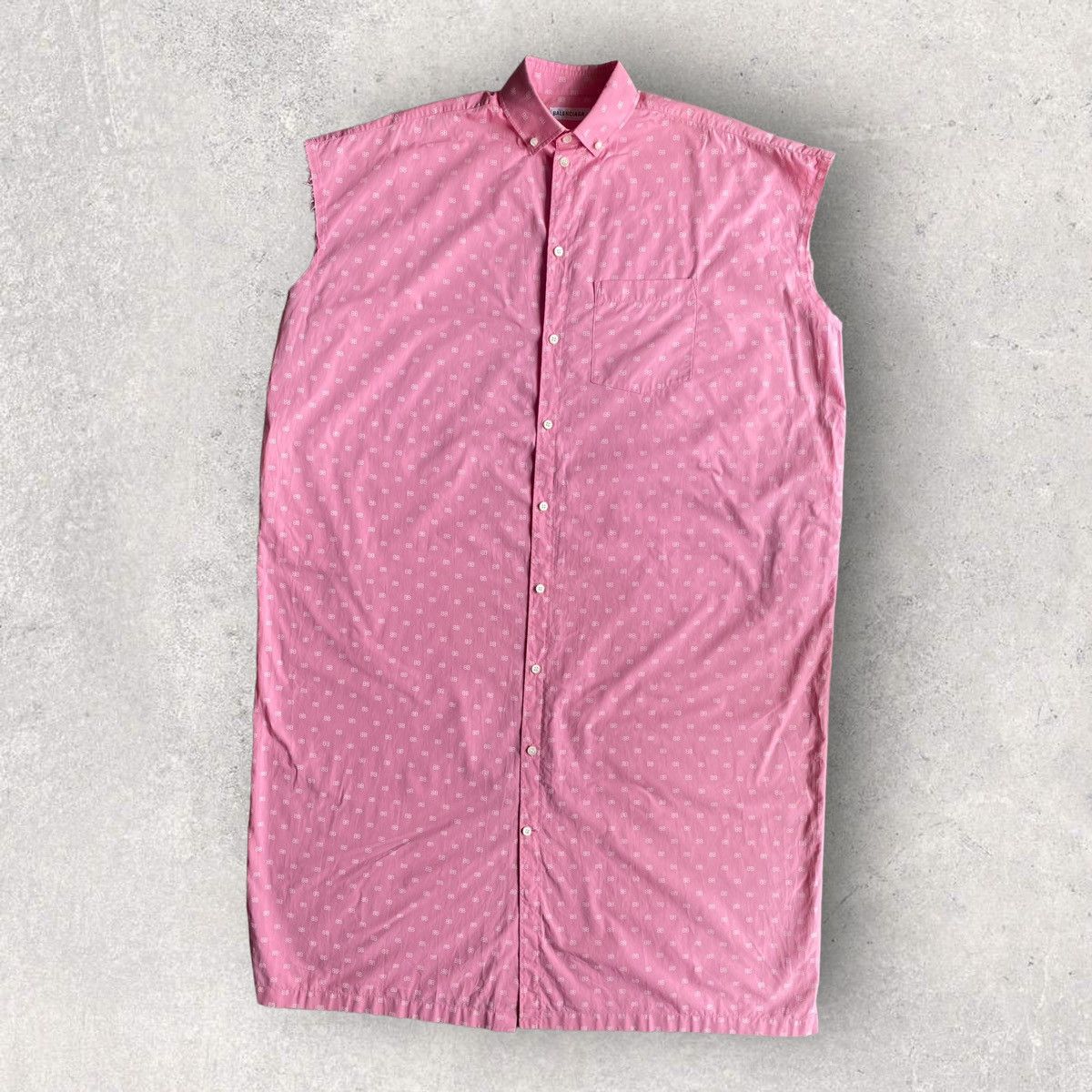 open lace back dress Balenciaga Pink Logo Cotton-poplin Shirt - BOPF