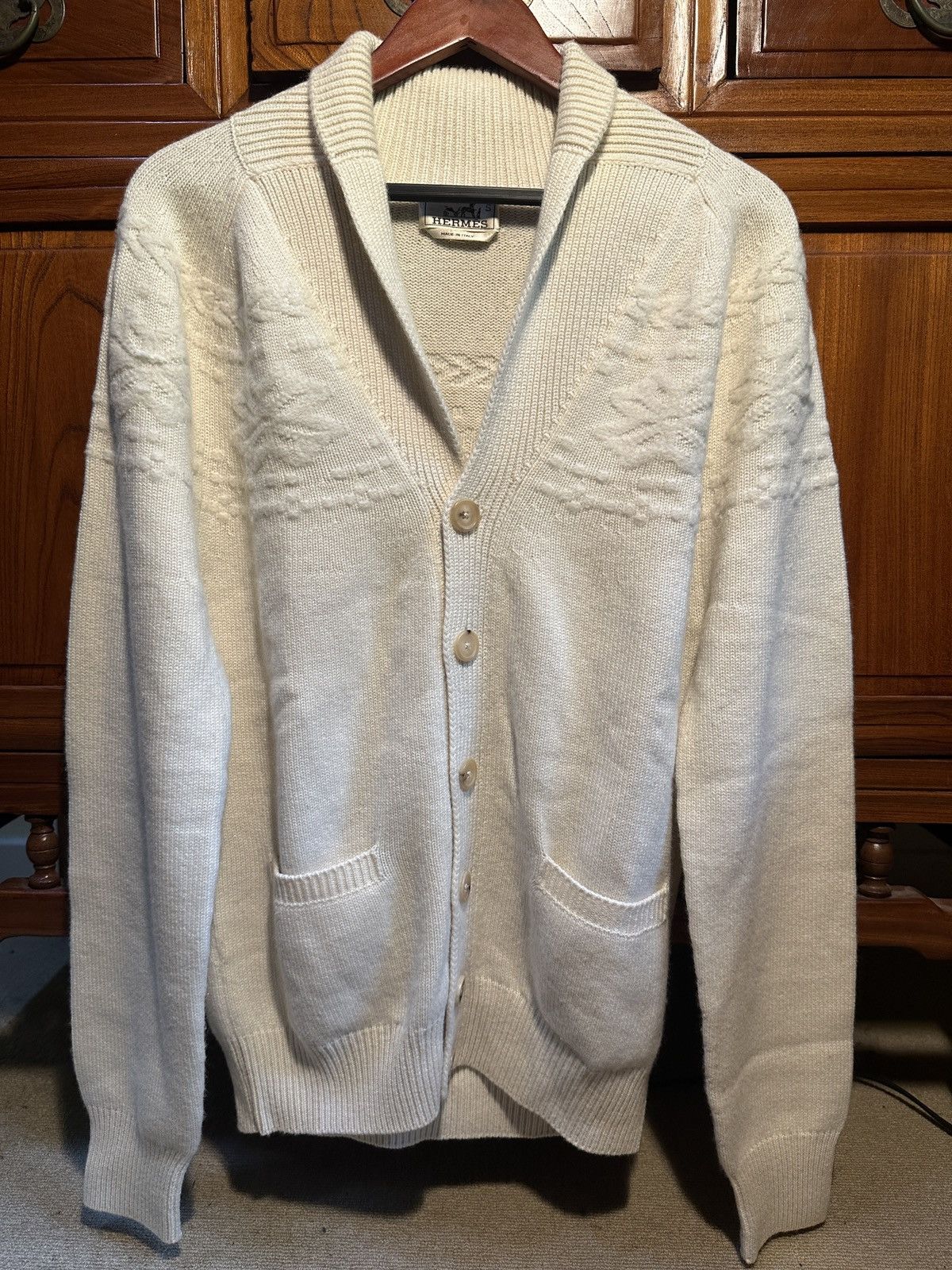 Hermes Hermes Snowflake Cashmere Cardigan Size US M / EU 48-50 / 2 - 1 Thumbnail