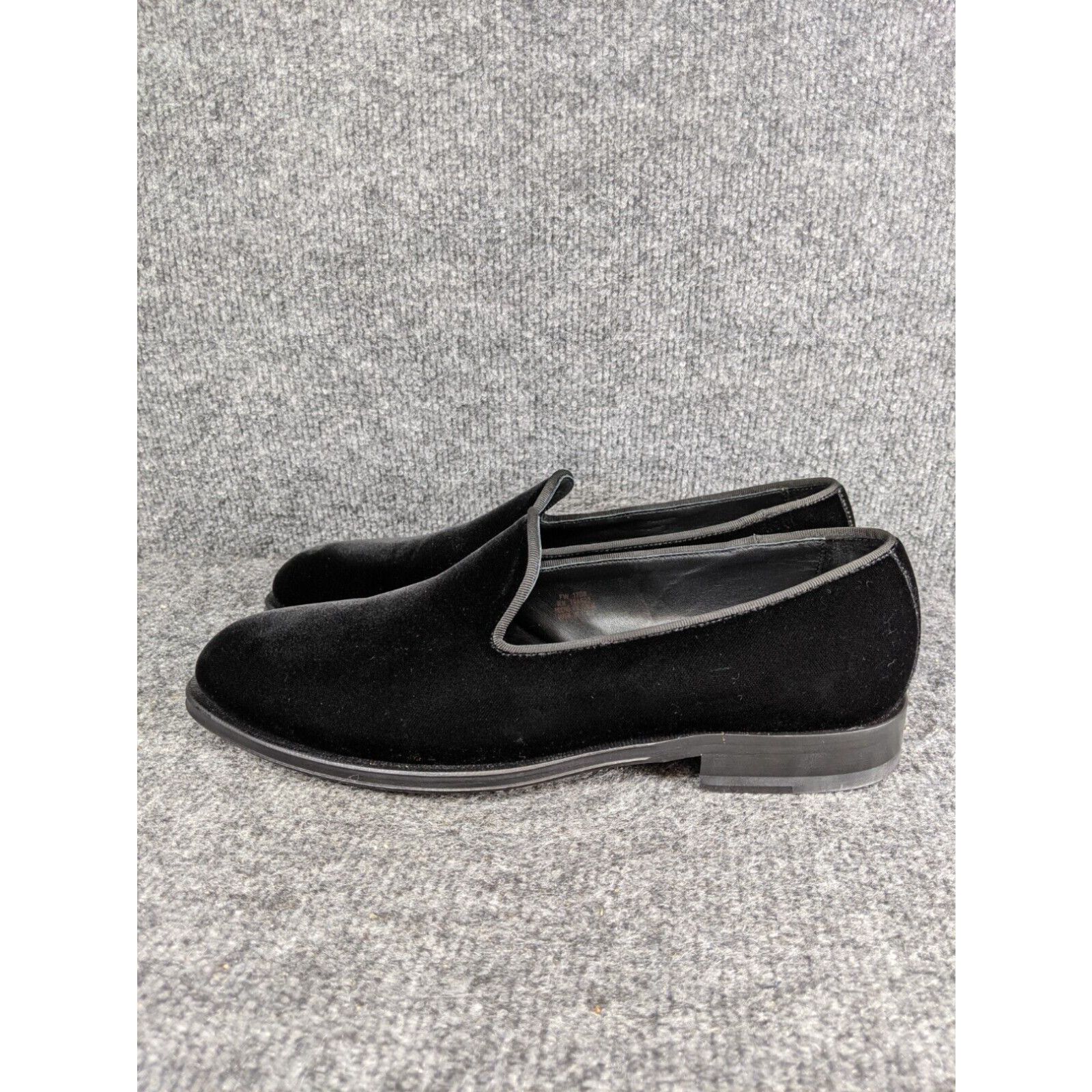 image of Suitsupply Velvet Loafers Black Suede Size 8 Mens in White