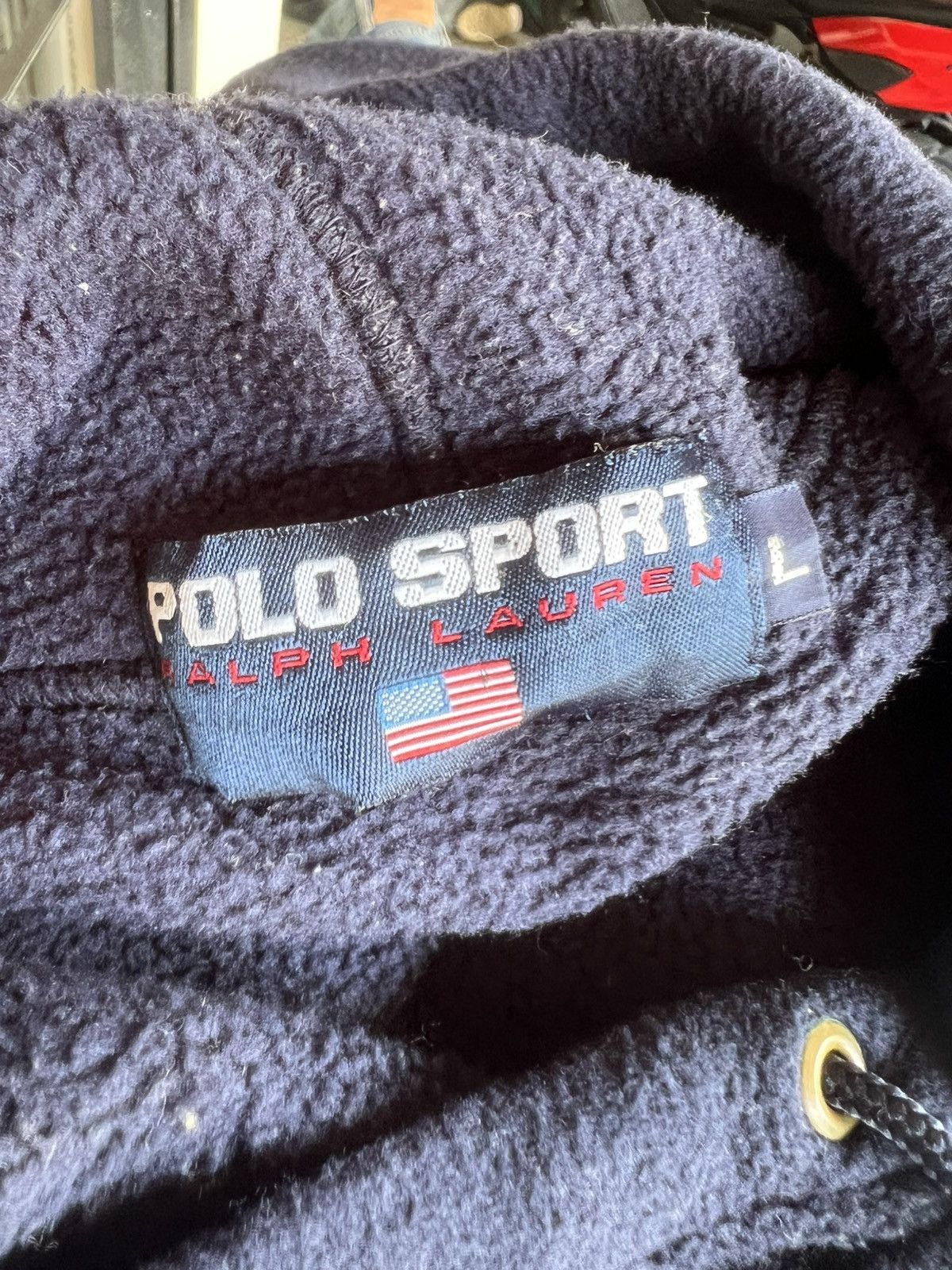 Ralph Lauren 90s Polo Sport RL Spell Out Navy Blue Hoodies Sweater Size US L / EU 52-54 / 3 - 14 Thumbnail
