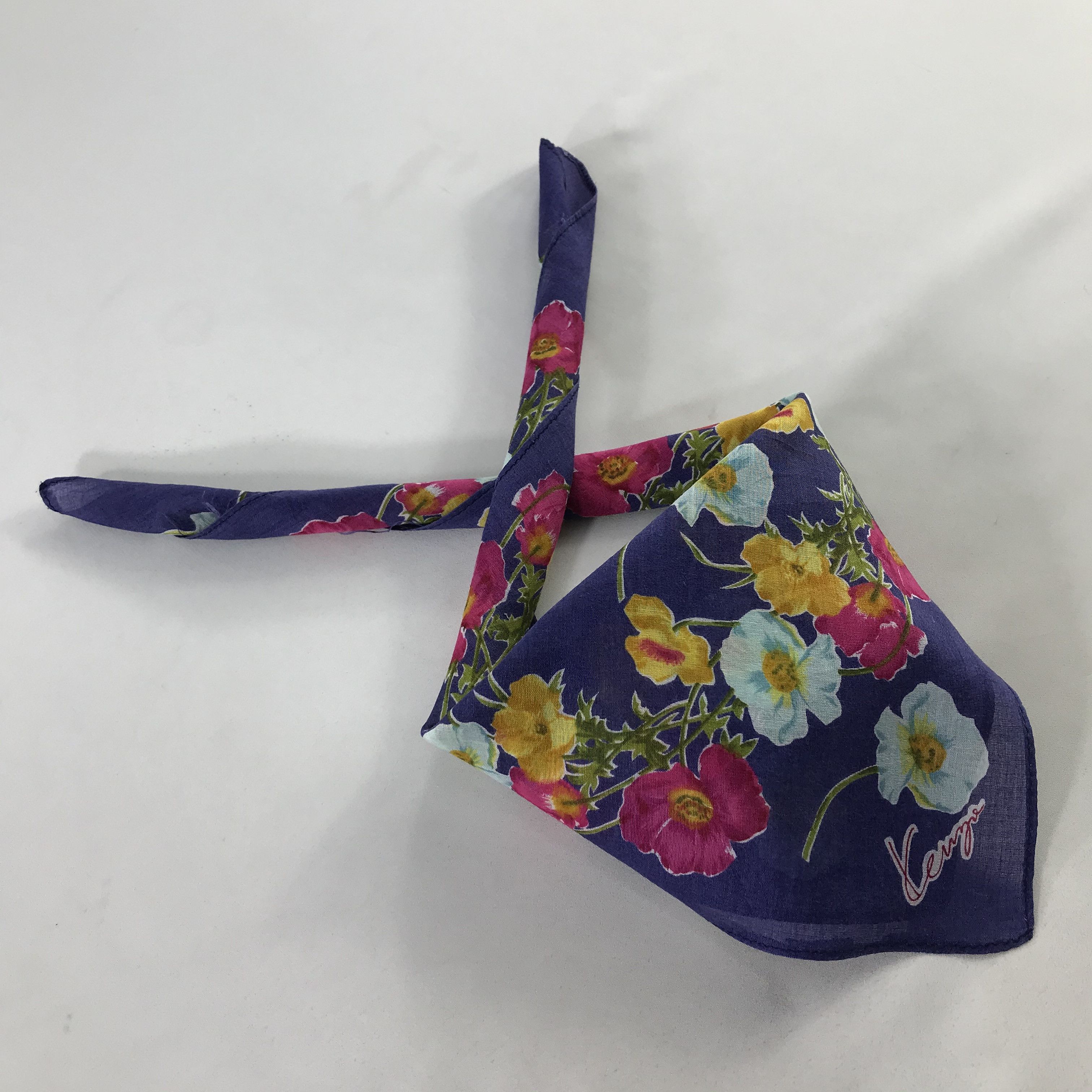 Kenzo × Vintage Kenzo Bandana / Handkerchief / Neckerchief - S1016 Size ONE SIZE - 4 Thumbnail