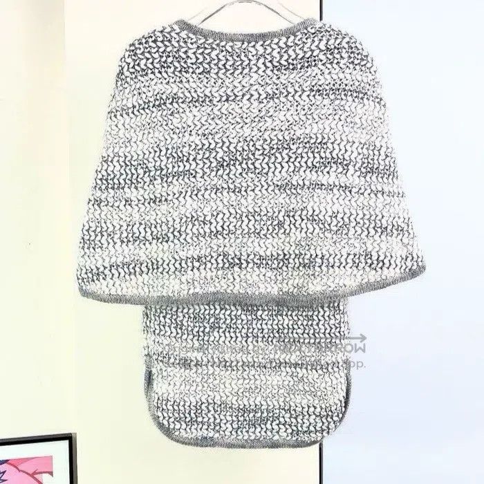 Chanel Chanel 16A metres gray shawl thick crochet knitted sweater Size XS / US 0-2 / IT 36-38 - 2 Thumbnail