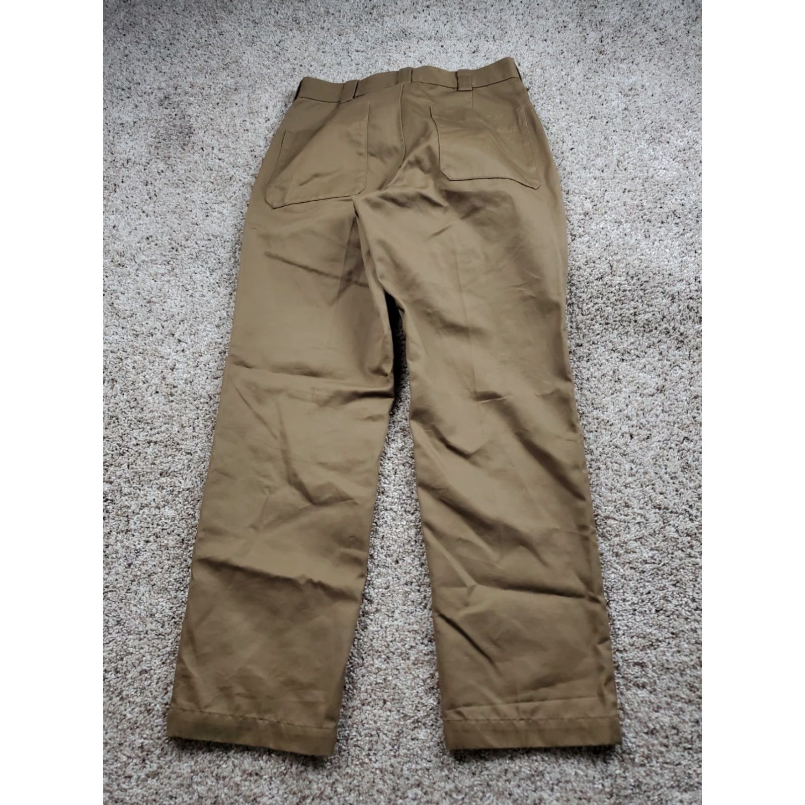 Uniqlo VINTAGE Uniqlo U Work Pants Mens Brown Regular Fit Cotton Blend Straight Leg 29 Size US 29 - 5 Thumbnail