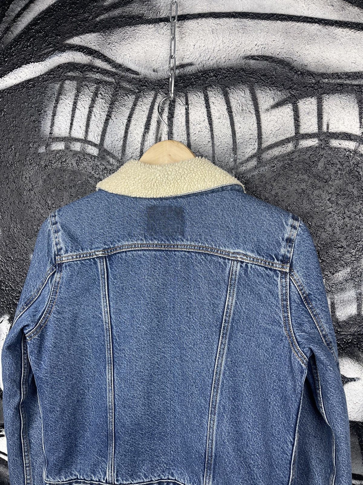 Levi's Levi’s Blue Denim Jeans Sherpa Jacket Women’s Size Medium Size M / US 6-8 / IT 42-44 - 12 Thumbnail