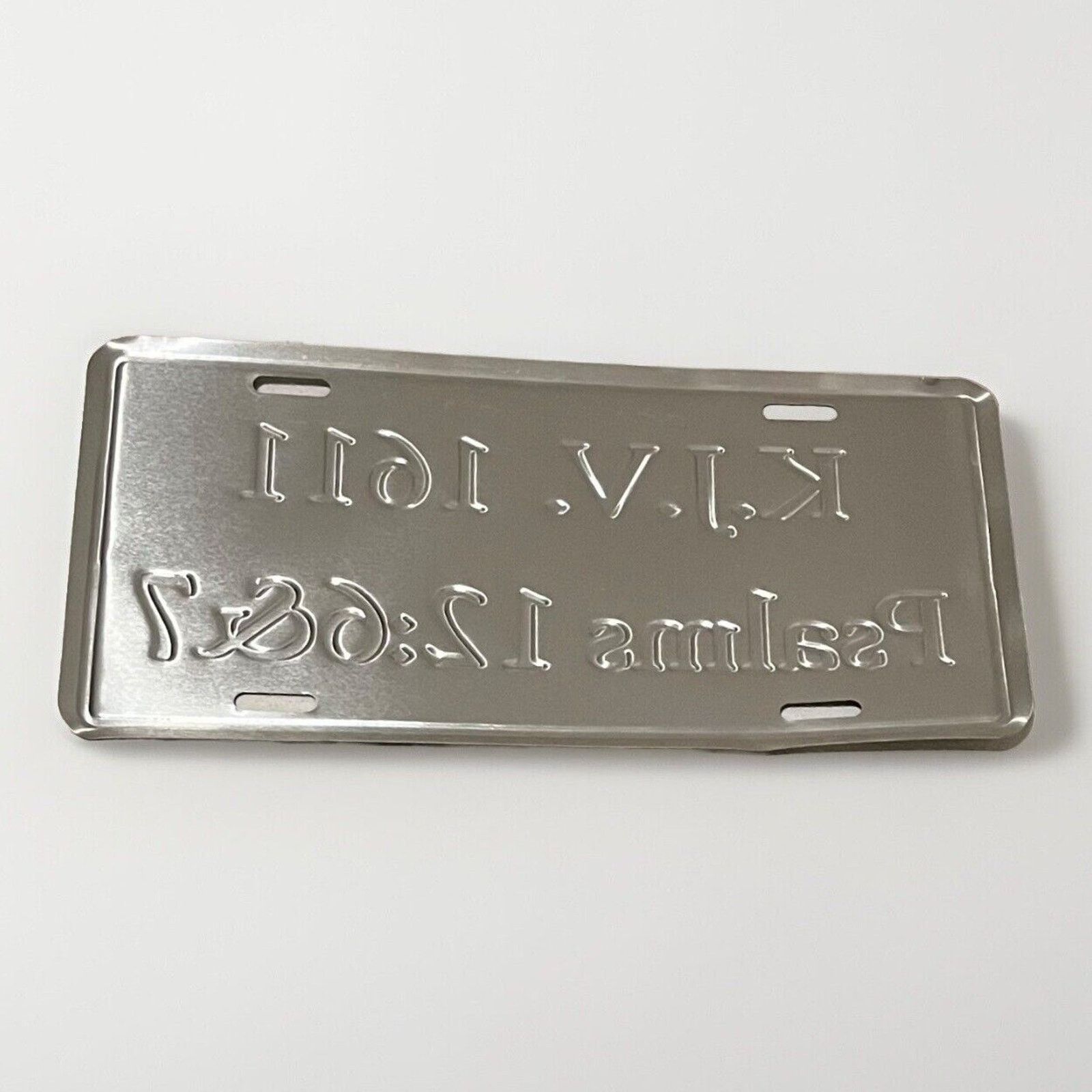 Other K.J.V. 1611 - Psalms 12:6&7 License Plate Bible Clergy Black Size ONE SIZE - 2 Thumbnail