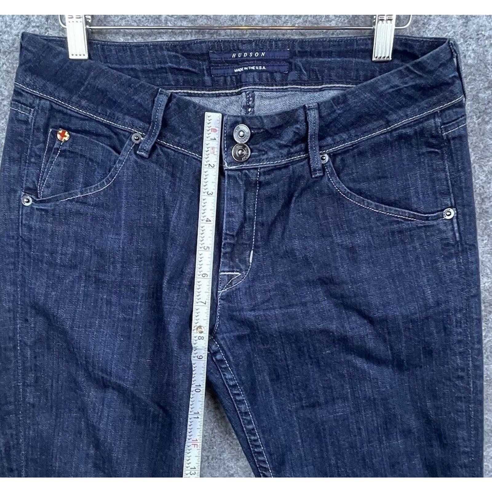 Hudson Hudson Jeans Women 30 Blue Flap Pocket Collin Skinny Stretch Size 30" / US 8 / IT 44 - 6 Thumbnail