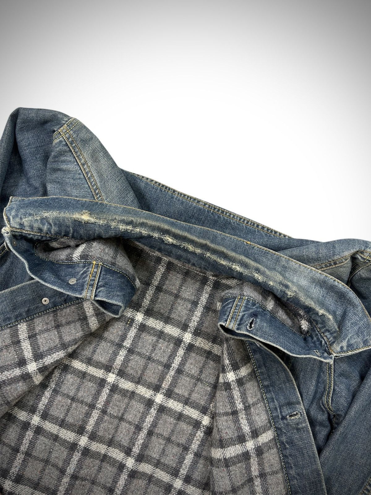 Stussy 2000’s Vintage Stussy Work Gear Blanket Trucker Denim Jacket Size US M / EU 48-50 / 2 - 10 Thumbnail