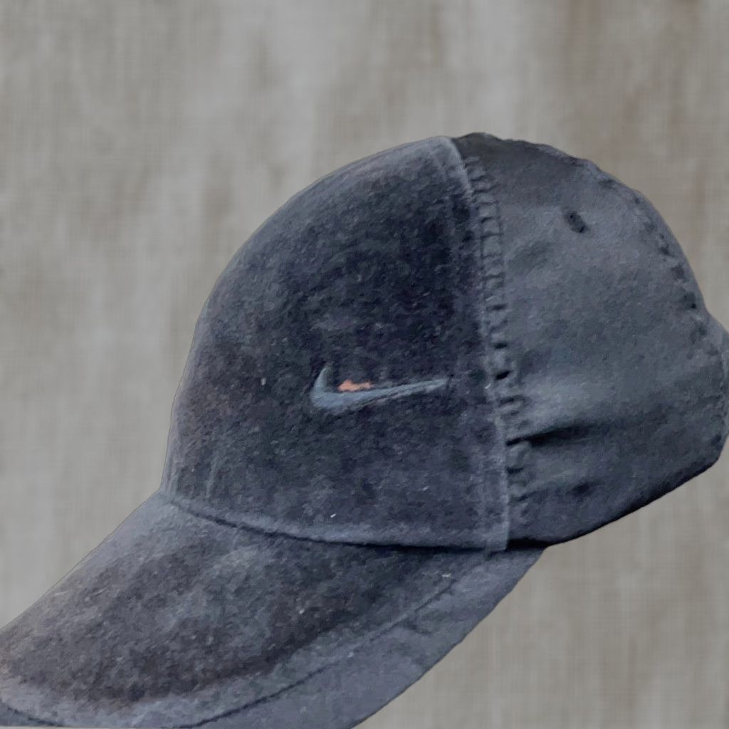 Nike VINTAGE Nike Hat Cap Black Velvet Valor Strap Back Ladies Womens Y2K Cyber 00s* Nike Cap Women Adjustable Velvet Logo Sports Modern 90s Size ONE SIZE - 1 Thumbnail