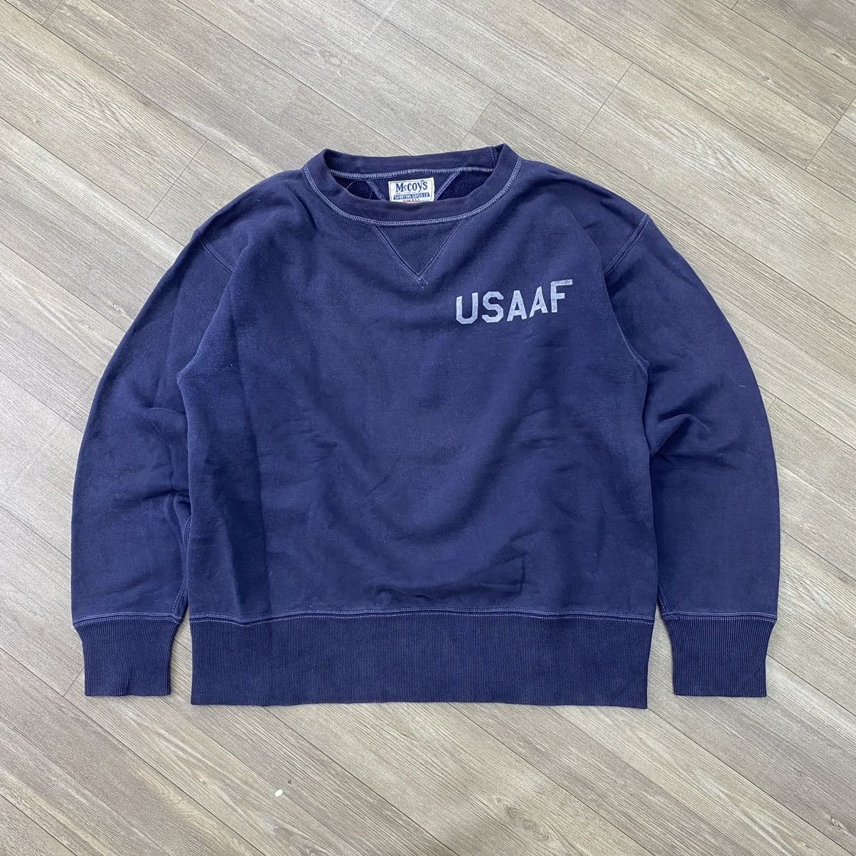 The Real McCoy's Vintage Mc Coys USAAF Military US Army Sweatshirt Size US S / EU 44-46 / 1 - 1 Thumbnail