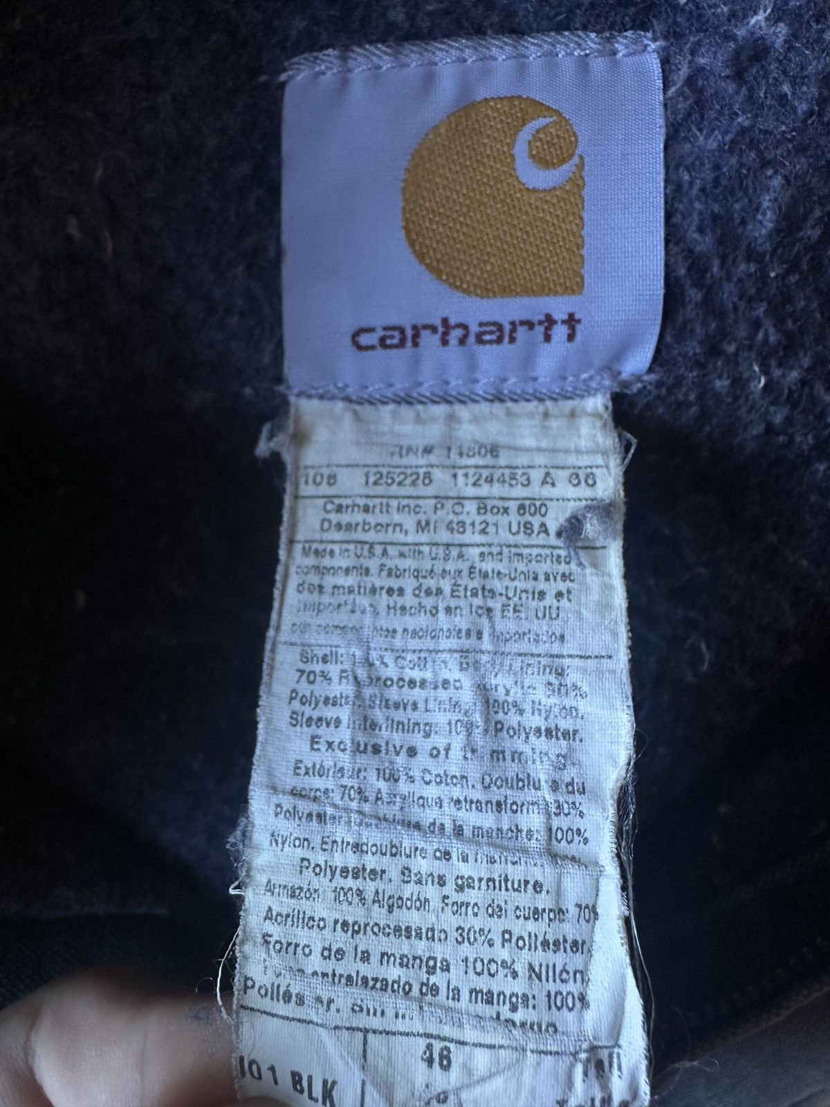 Carhartt CRAZY Faded Vintage Carhartt J01 BLK Black Detroit Jacket Size US XL / EU 56 / 4 - 9 Thumbnail