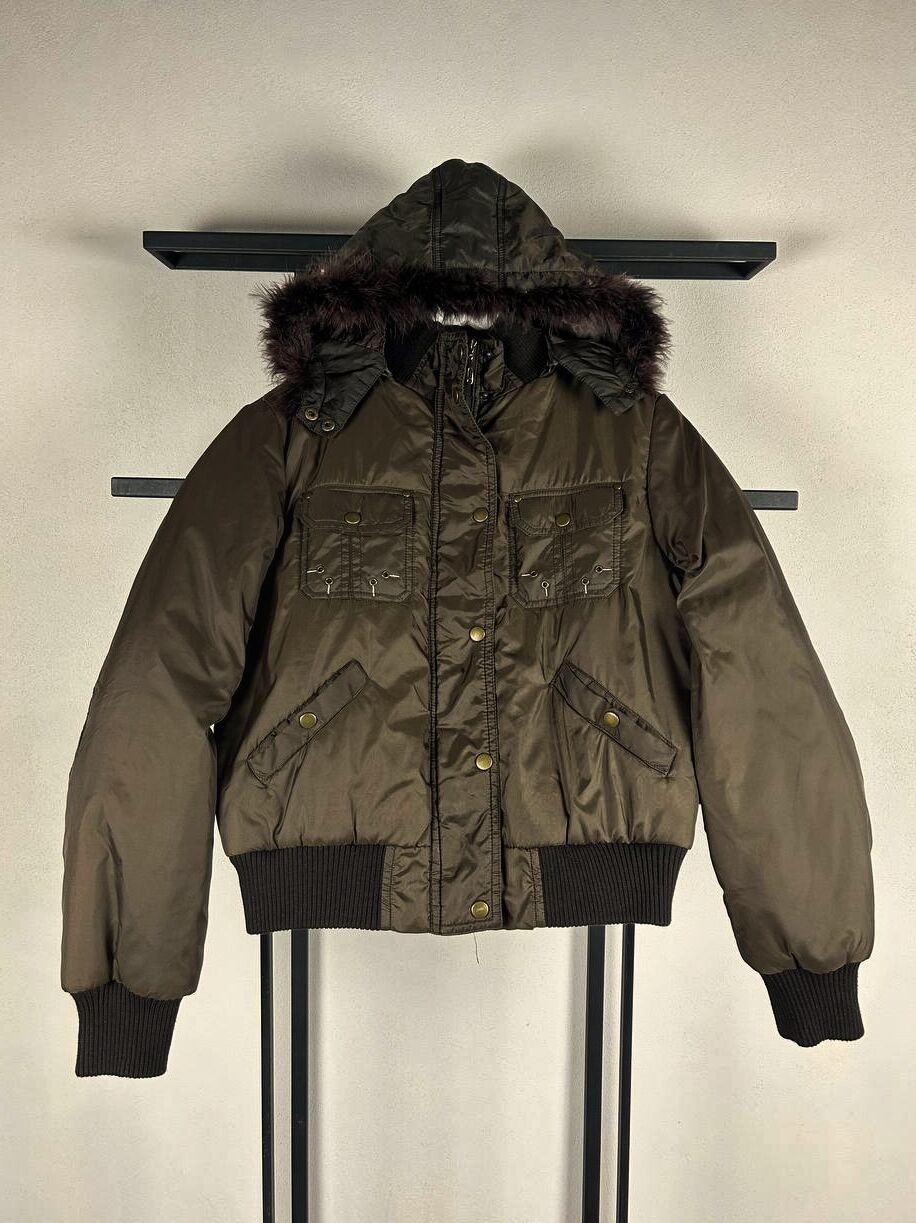 Vintage Puffer Jacket Fur Hood Military Utility Y2K Core Winter Size US M / EU 48-50 / 2 - 1 Thumbnail